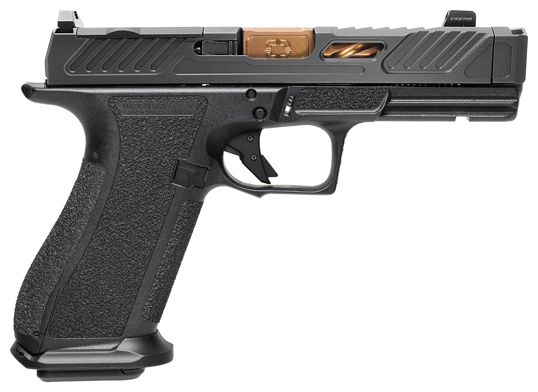 Shadow Systems XR920P Elite FullSize SemiAuto Pistol with Compensator  Bronze   17 Round Capacity