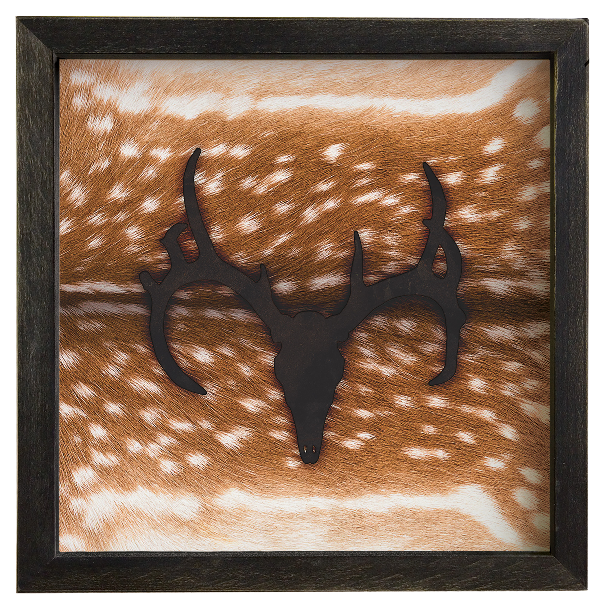 Sincere Surroundings Deer Head Hide Framed Sign                                                                                 