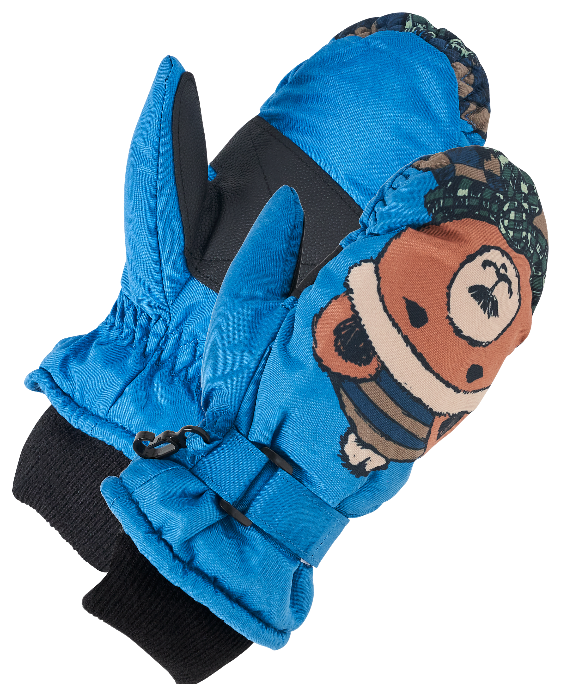 Image of Grand Sierra Graphic Logo Ski Mittens for Toddlers - Blue