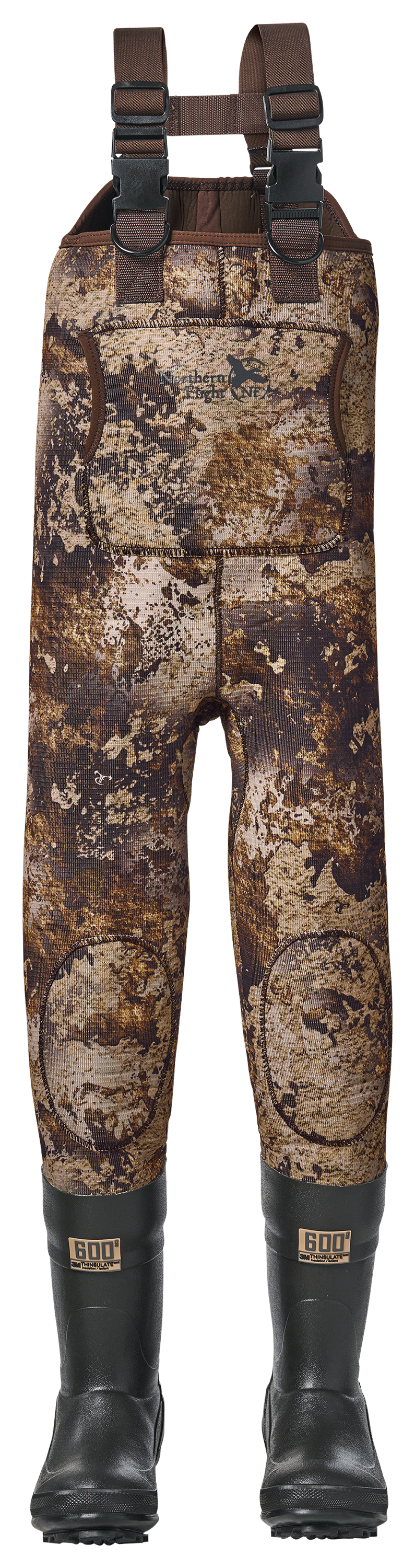 Image of Northern Flight Neoprene Boot-Foot Chest-High Hunting Waders for Youth - TrueTimber Prairie - 4 Kids