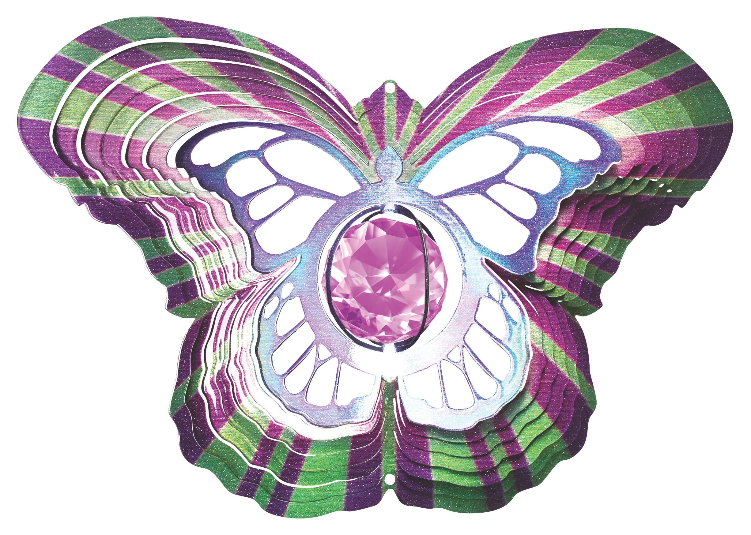 Image of Spinfinity Designs Crystal Butterfly Wind Spinner