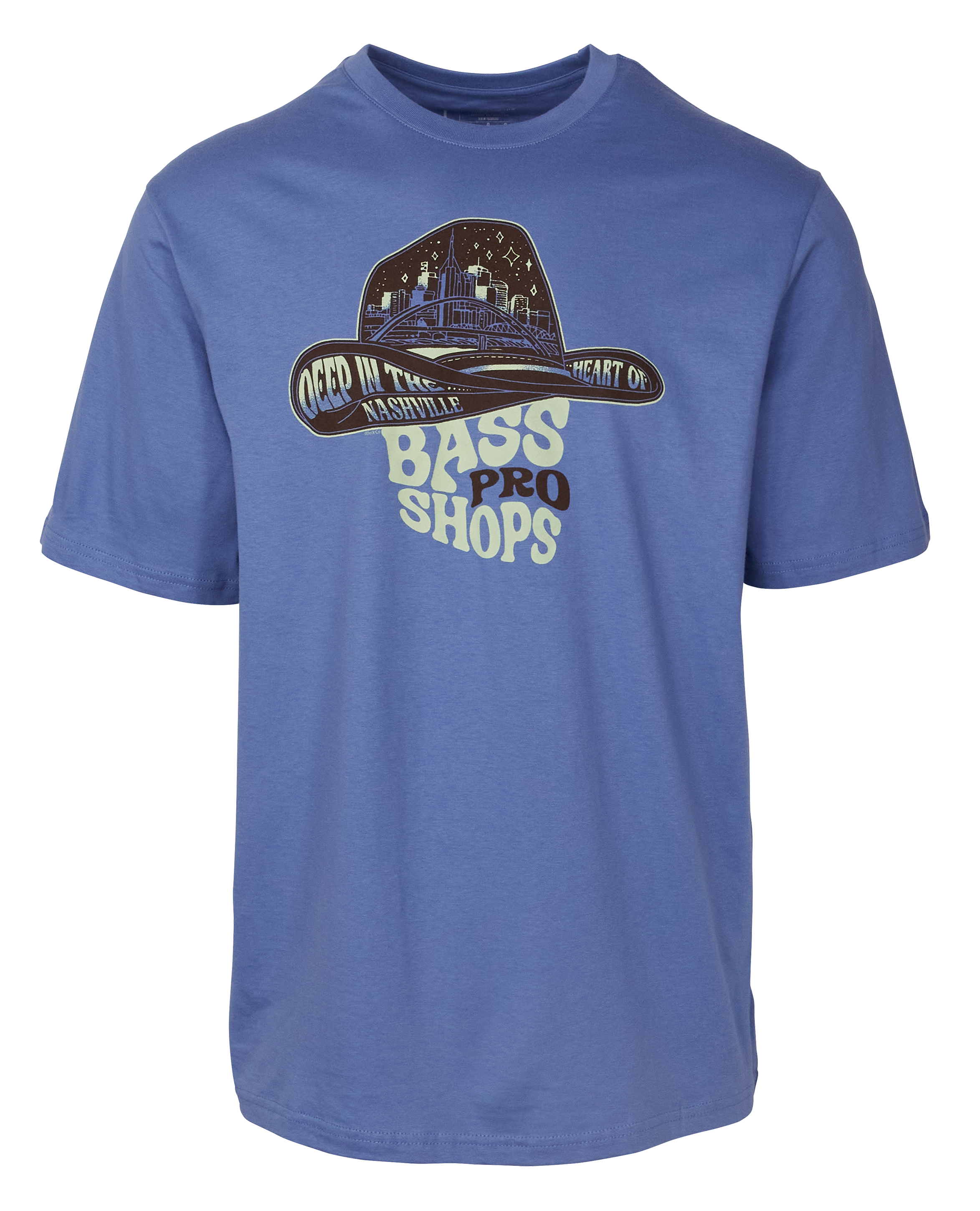 Image of Bass Pro Shops Nashville Cowboy Hat Short-Sleeve T-Shirt for Men - Infinity