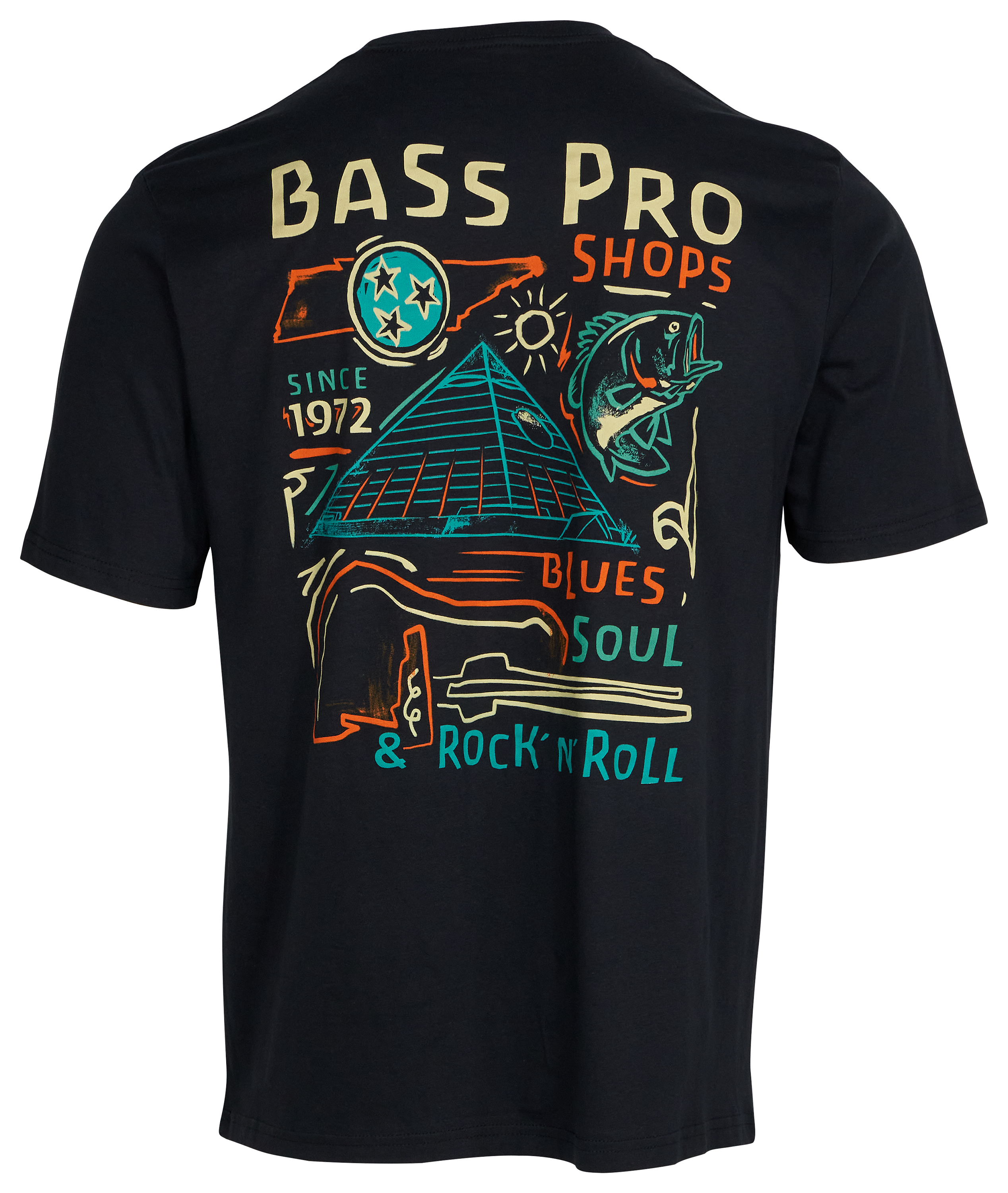 Image of Bass Pro Shops Memphis Buckaroo Short-Sleeve T-Shirt for Men - Black - 2XL