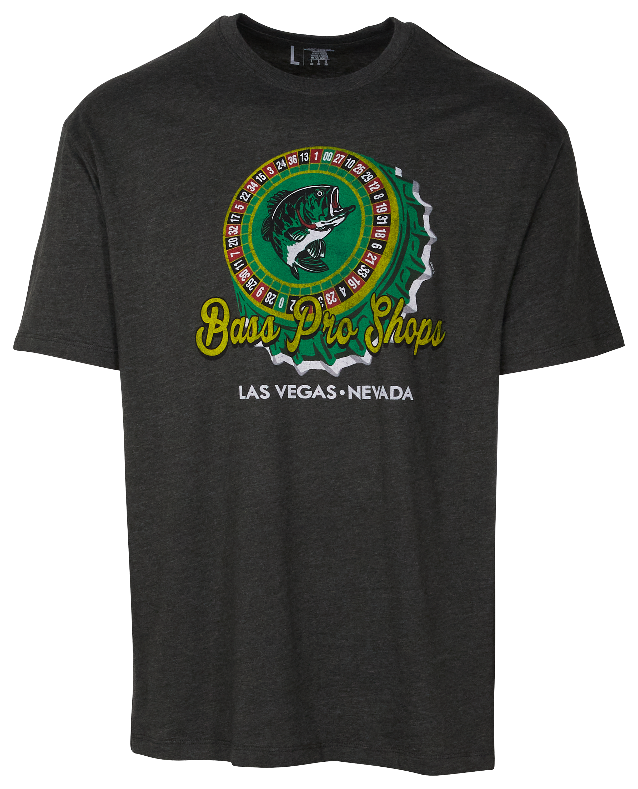 Image of Bass Pro Shops Drink Local Las Vegas Short-Sleeve T-Shirt for Men - Heather Olive