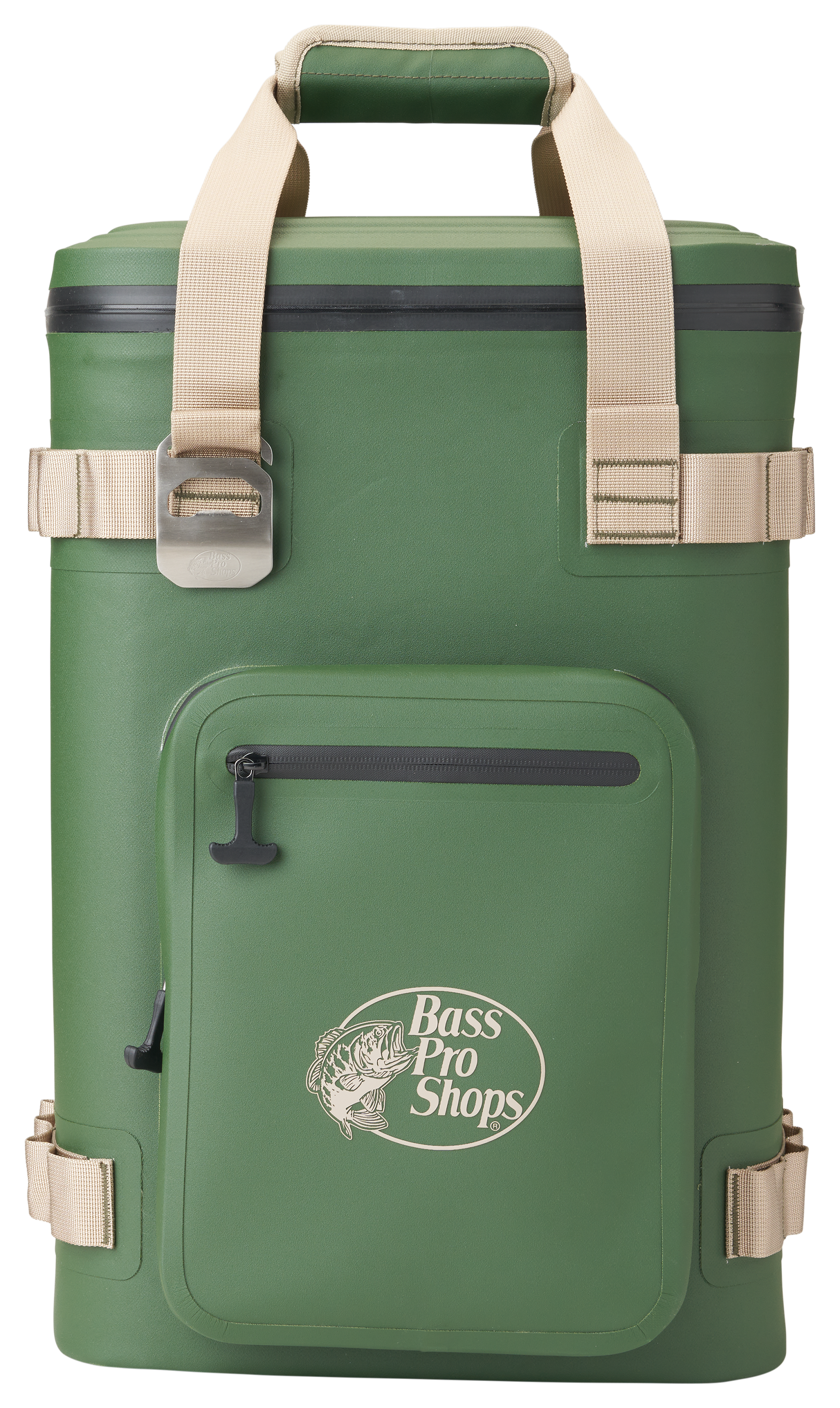 Image of Bass Pro Shops 24-Can Welded Soft Backpack Cooler - Green