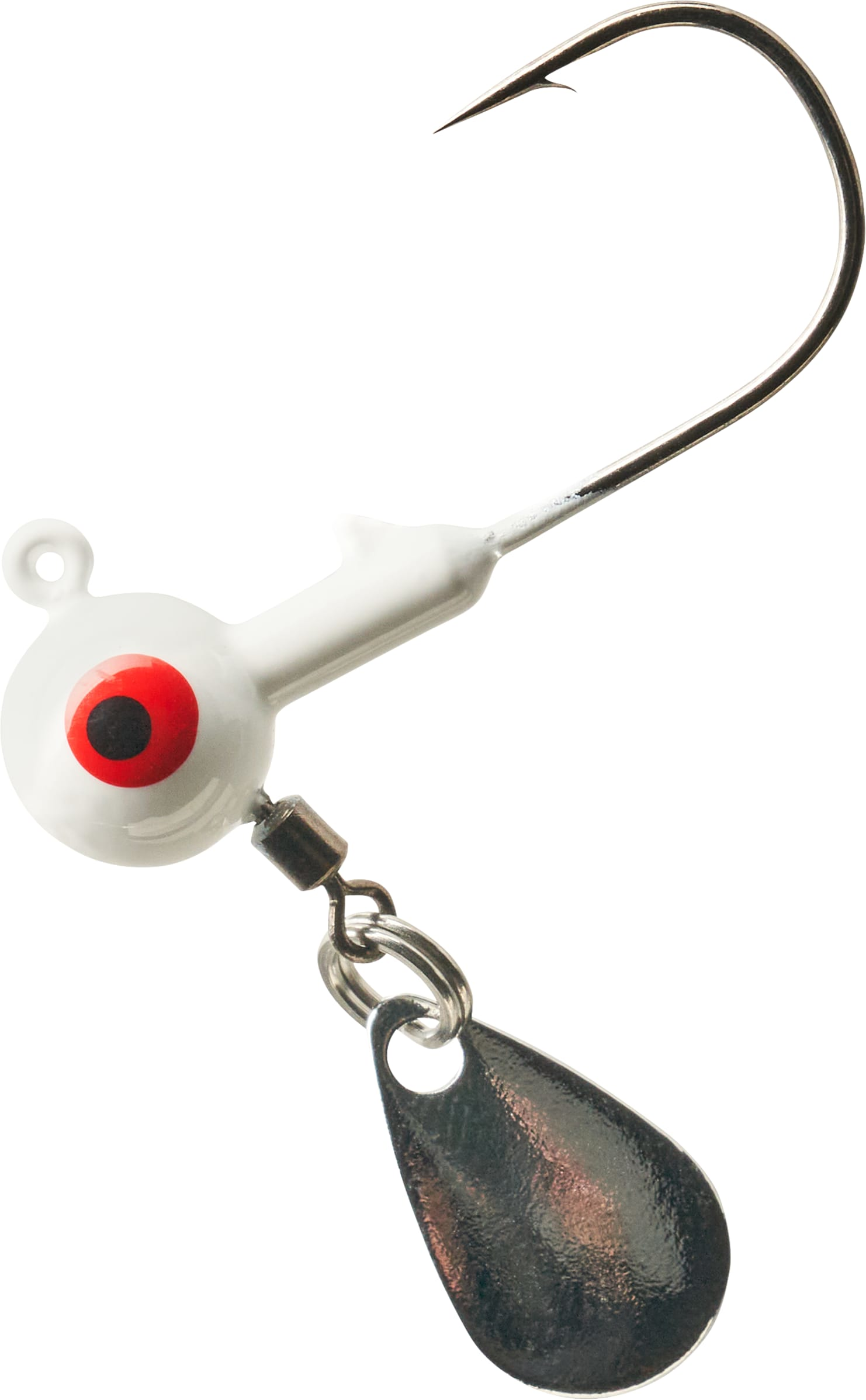 Image of Bass Pro Shops Crappie Maxx Round Head Spinner Jighead - White - 1/16 oz.