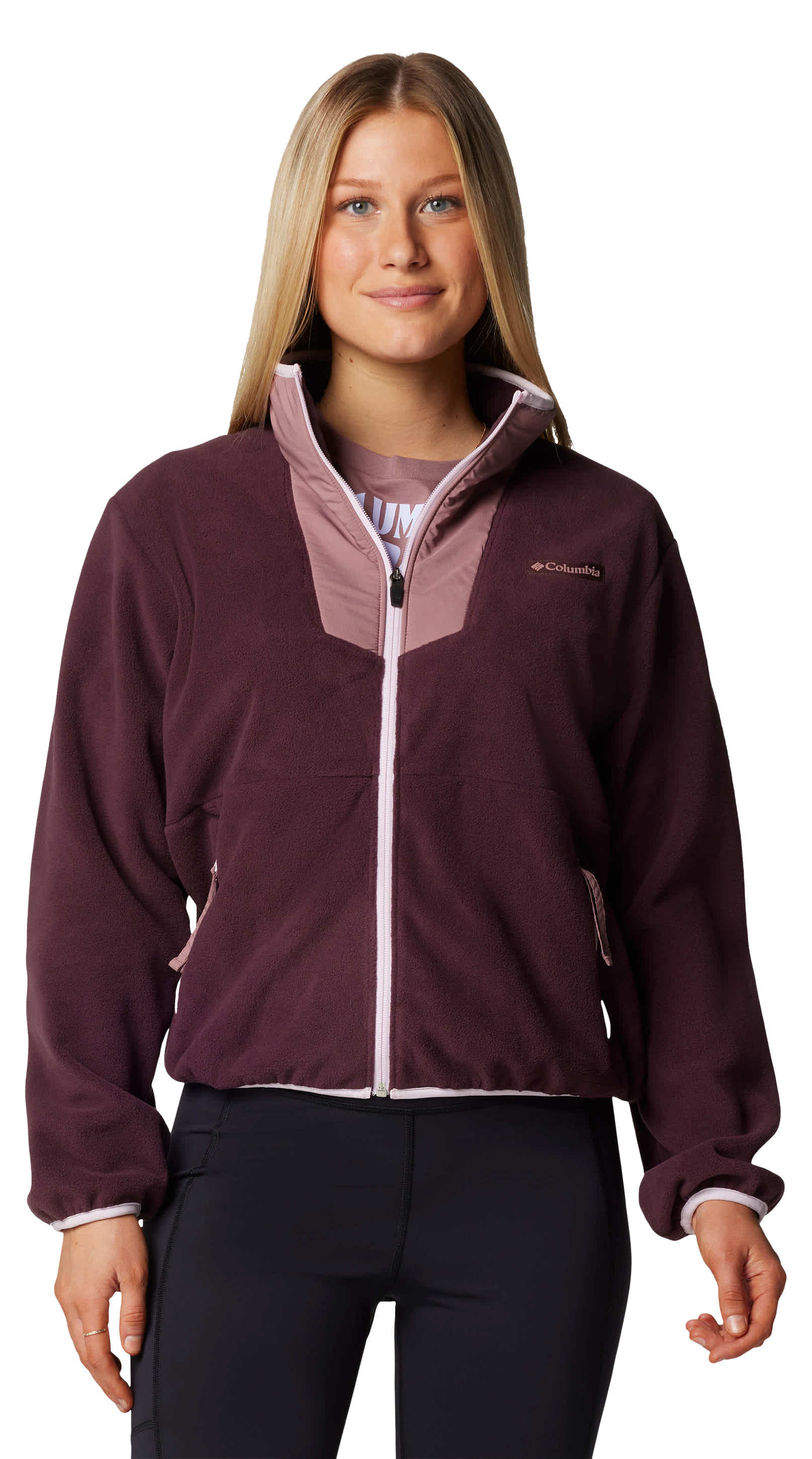 Image of Columbia Sequoia Grove Full-Zip Fleece Jacket for Ladies - Moonvista/Fig - S