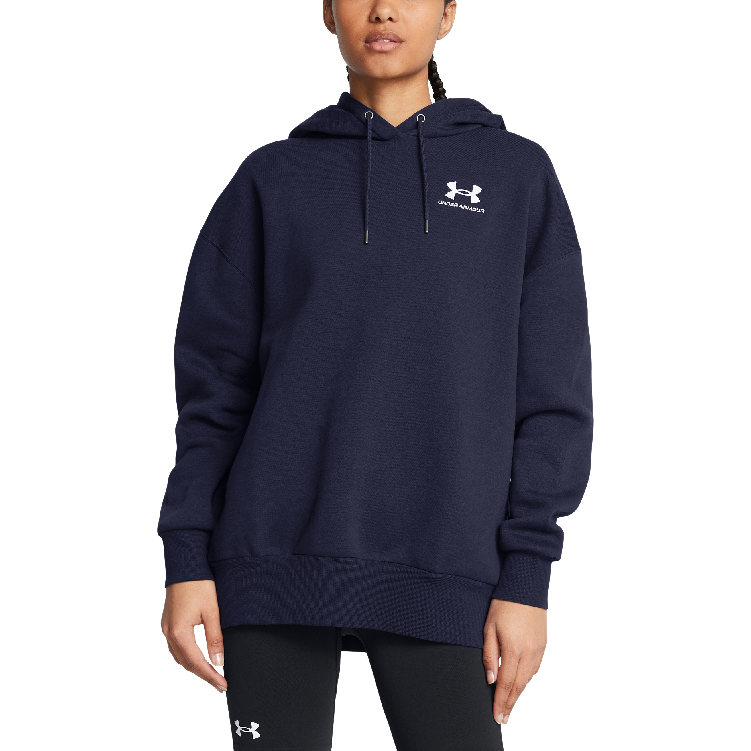 Image of Under Armour Icon Fleece Oversized Hoodie for Ladies - Midnight Navy - XXL