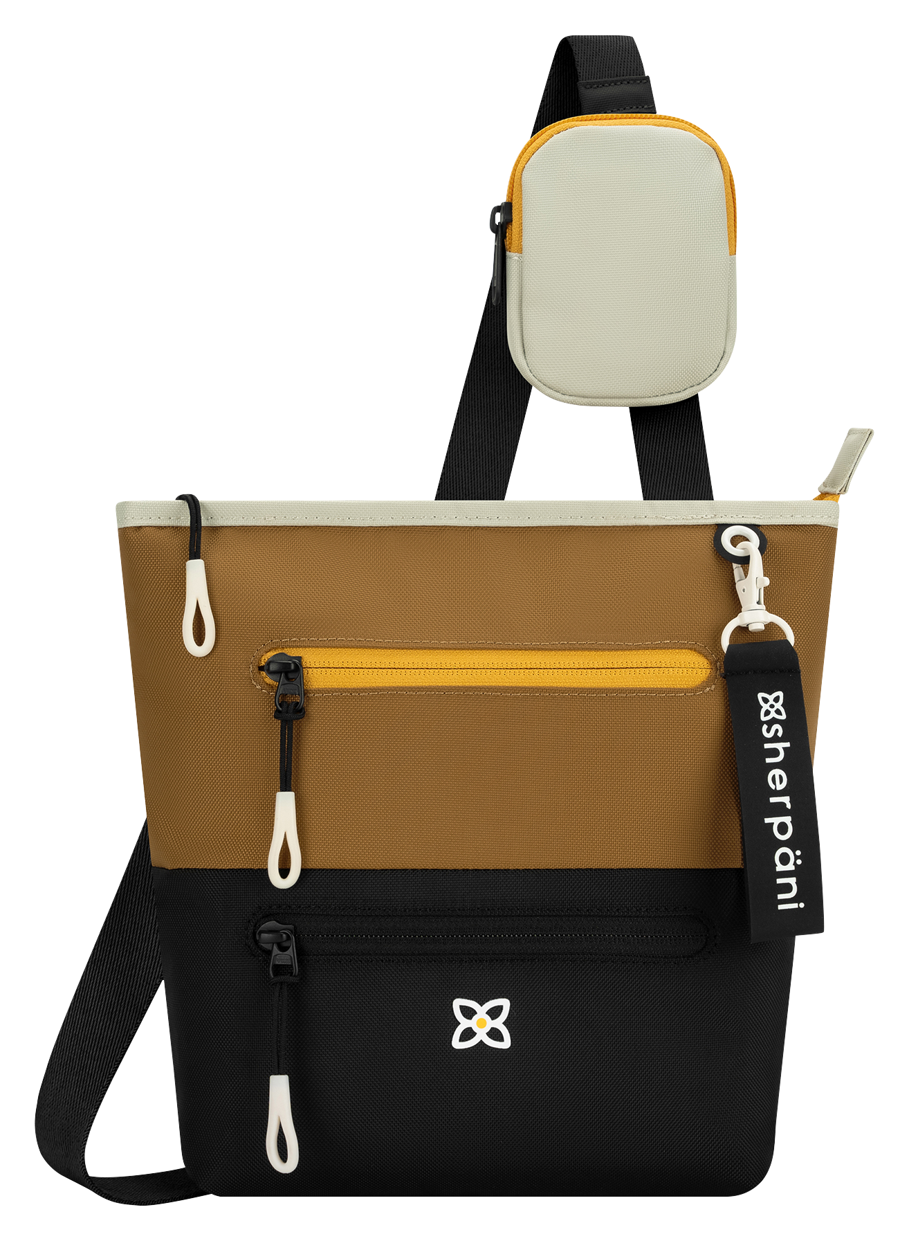 SHERPANI Sadie Crossbody Bag with Strap Pocket- Elmwood
