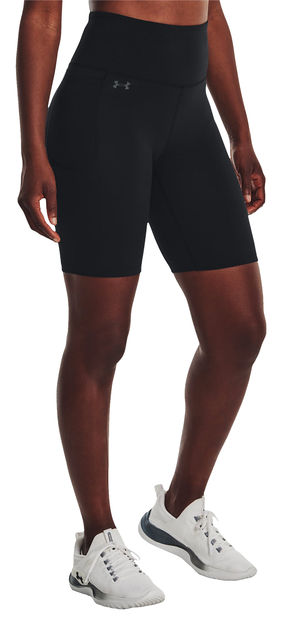 Image of Under Armour Motion Bike Shorts for Ladies - Black/Jet Gray - XS