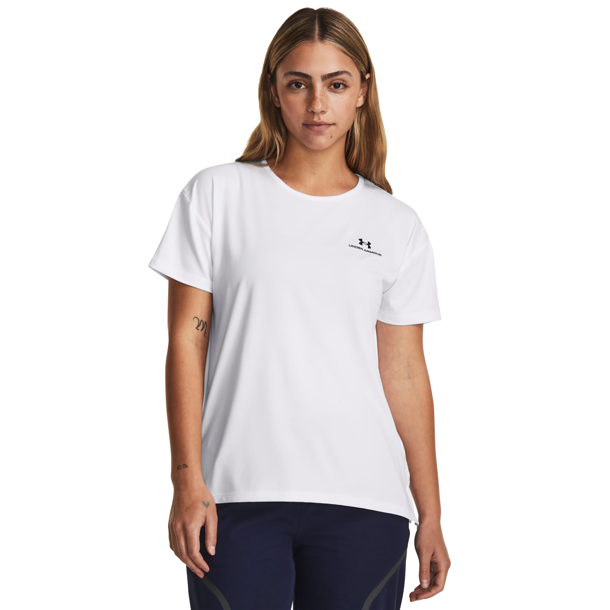 Image of Under Armour RUSH Energy 2.0 Short-Sleeve T-Shirt - White/Black - XL