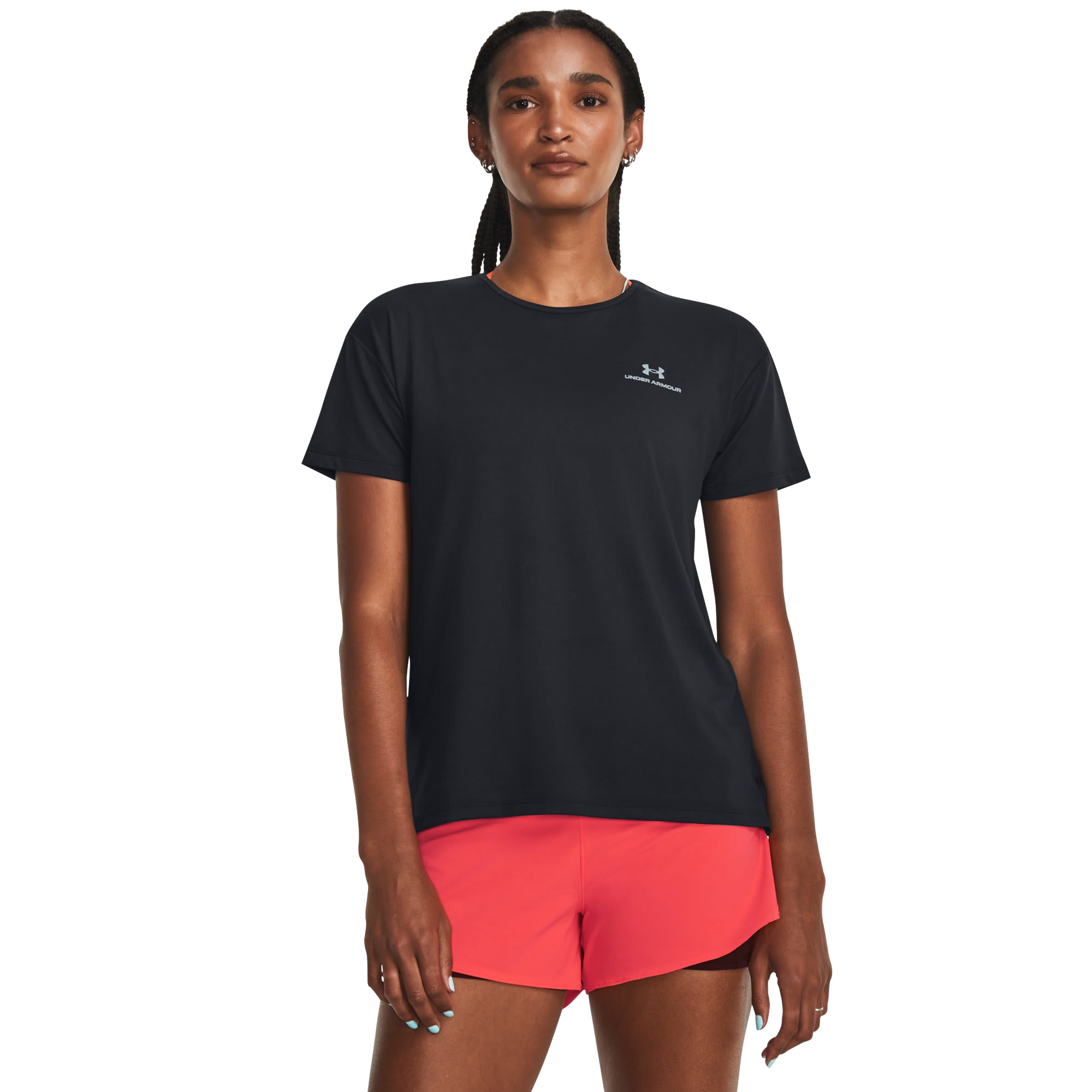 Image of Under Armour RUSH Energy 2.0 Short-Sleeve T-Shirt - Black/Pitch Gray - M