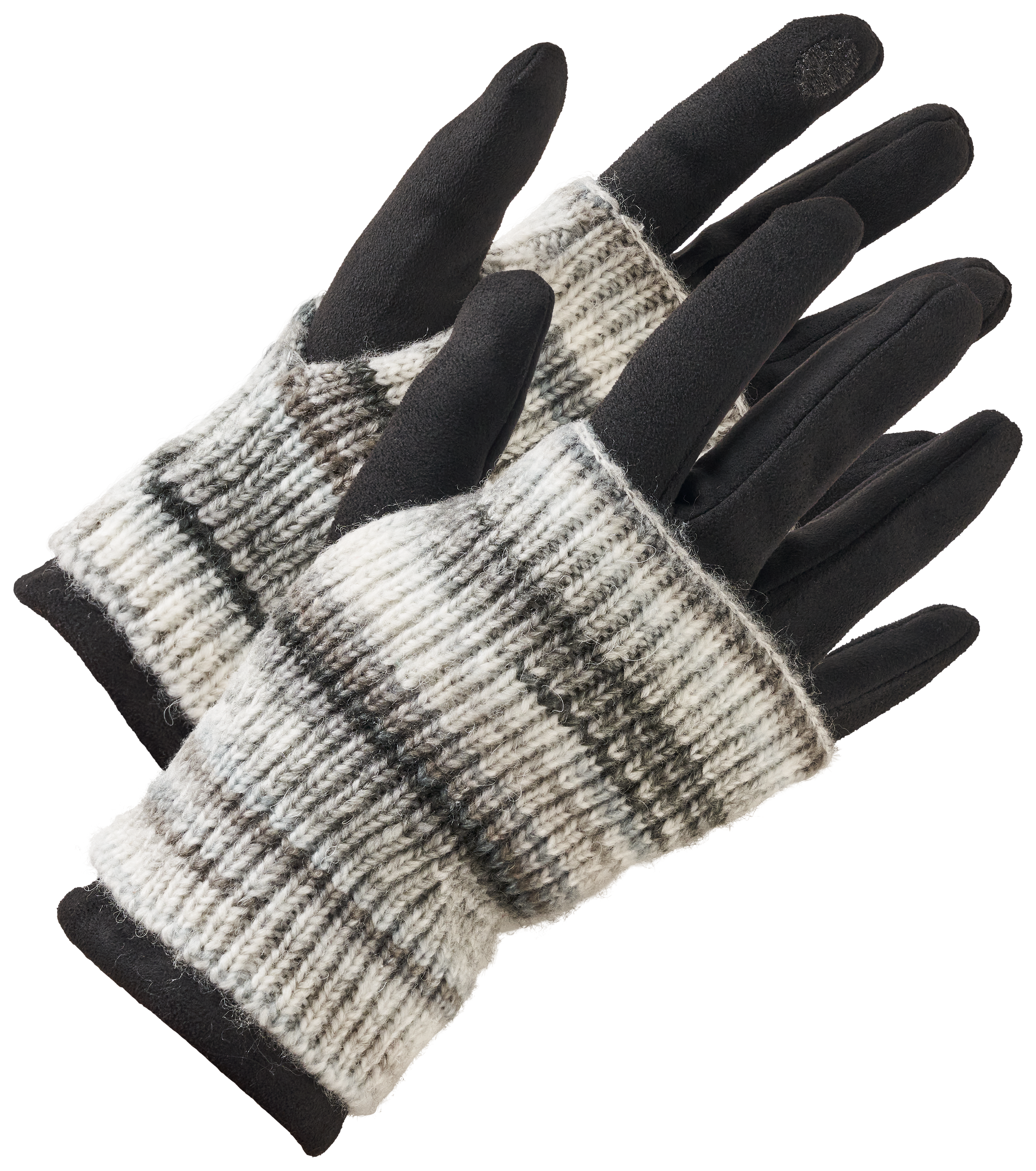 Image of Natural Reflections Space Dye 2-in-1 Gloves for Ladies - Black