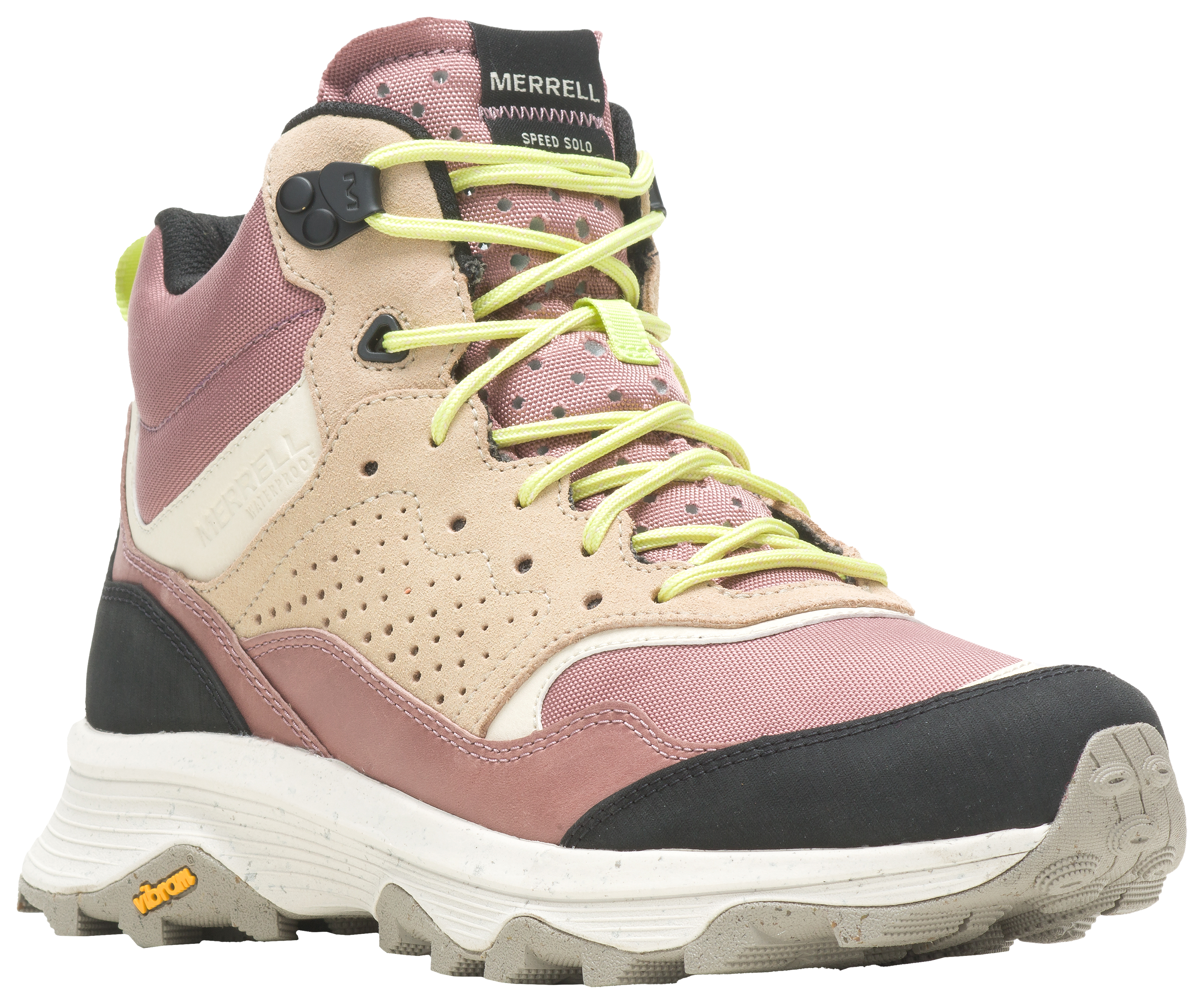 Image of Merrell Speed Solo Mid Waterproof Hiking Boots for Ladies - Burlwood - 6M