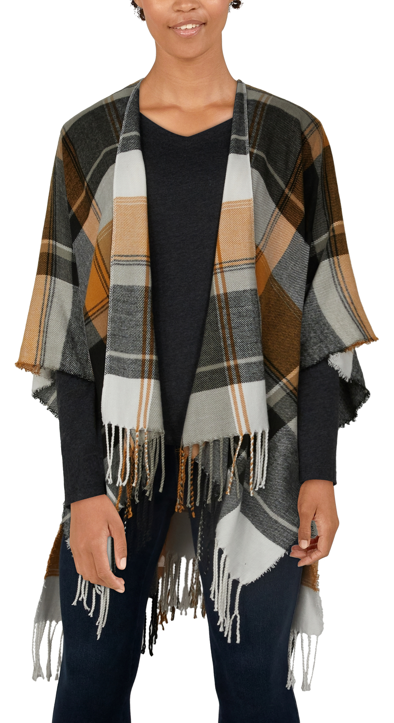 NATURAL REFLECTIONS Flannel Fest Ruana