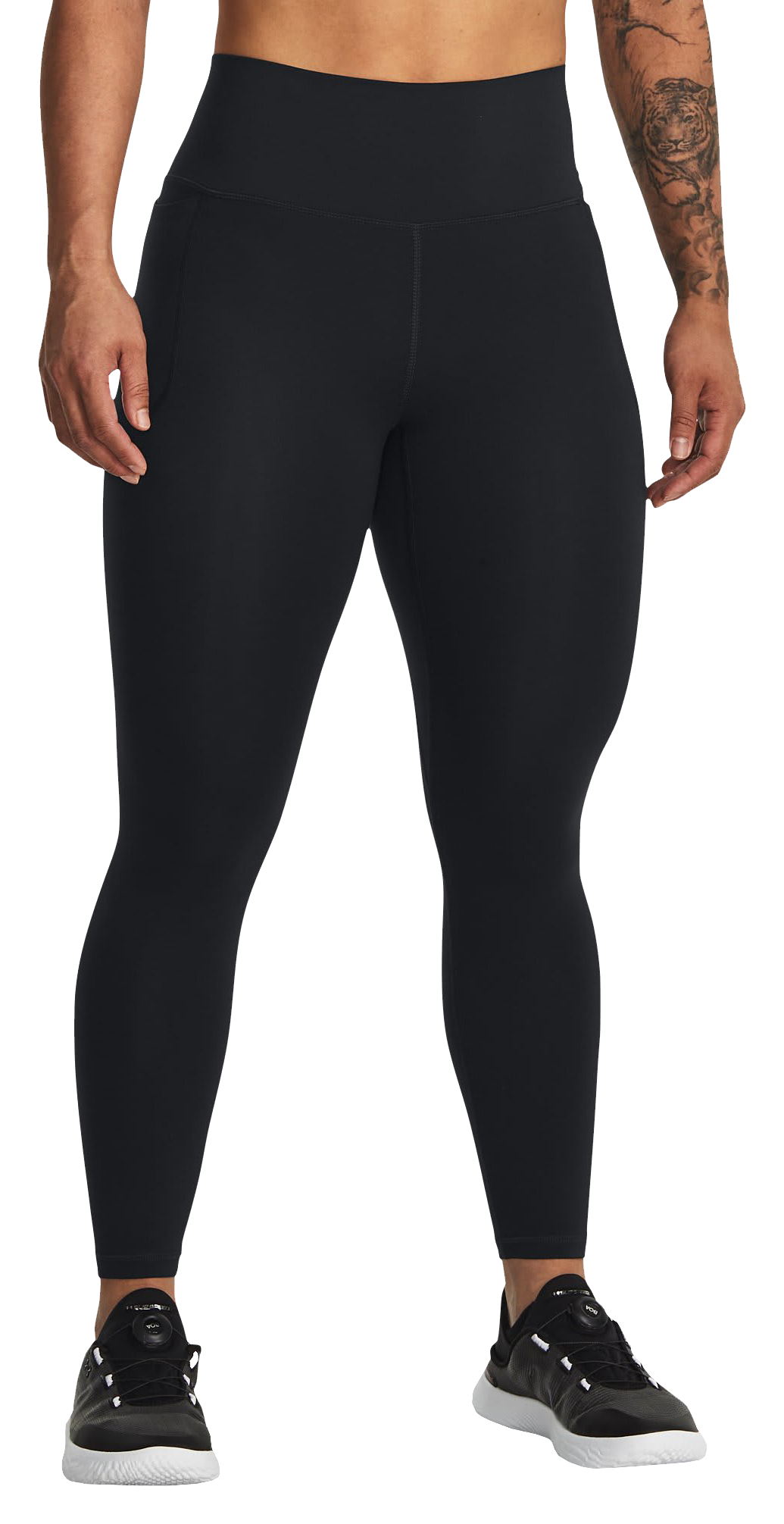 Image of Under Armour Meridian Ankle Leggings for Ladies - Black - XXL - Short