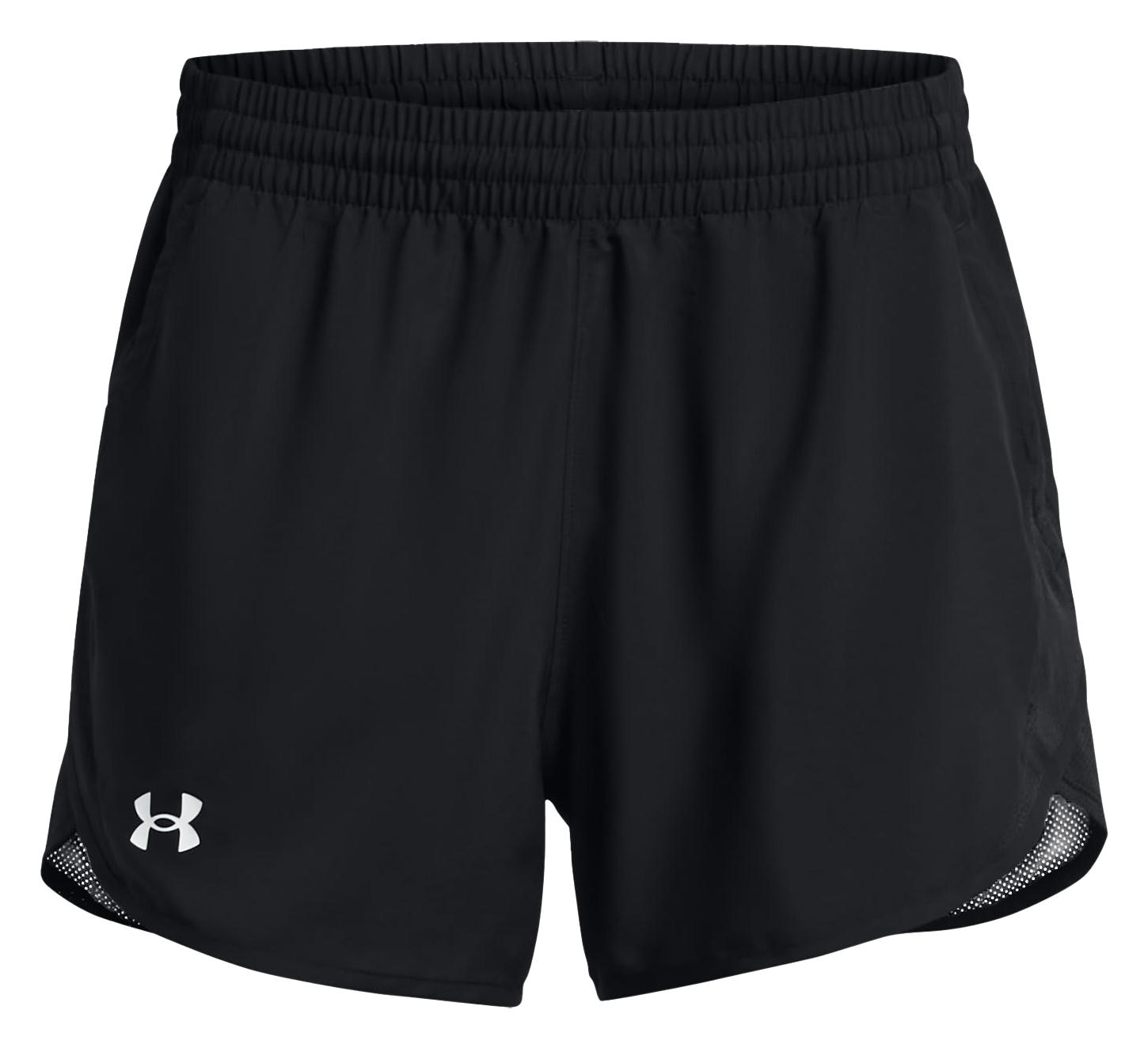 Under Armour Fly-By Unlined 3'' Shorts for Ladies - Black/White - L