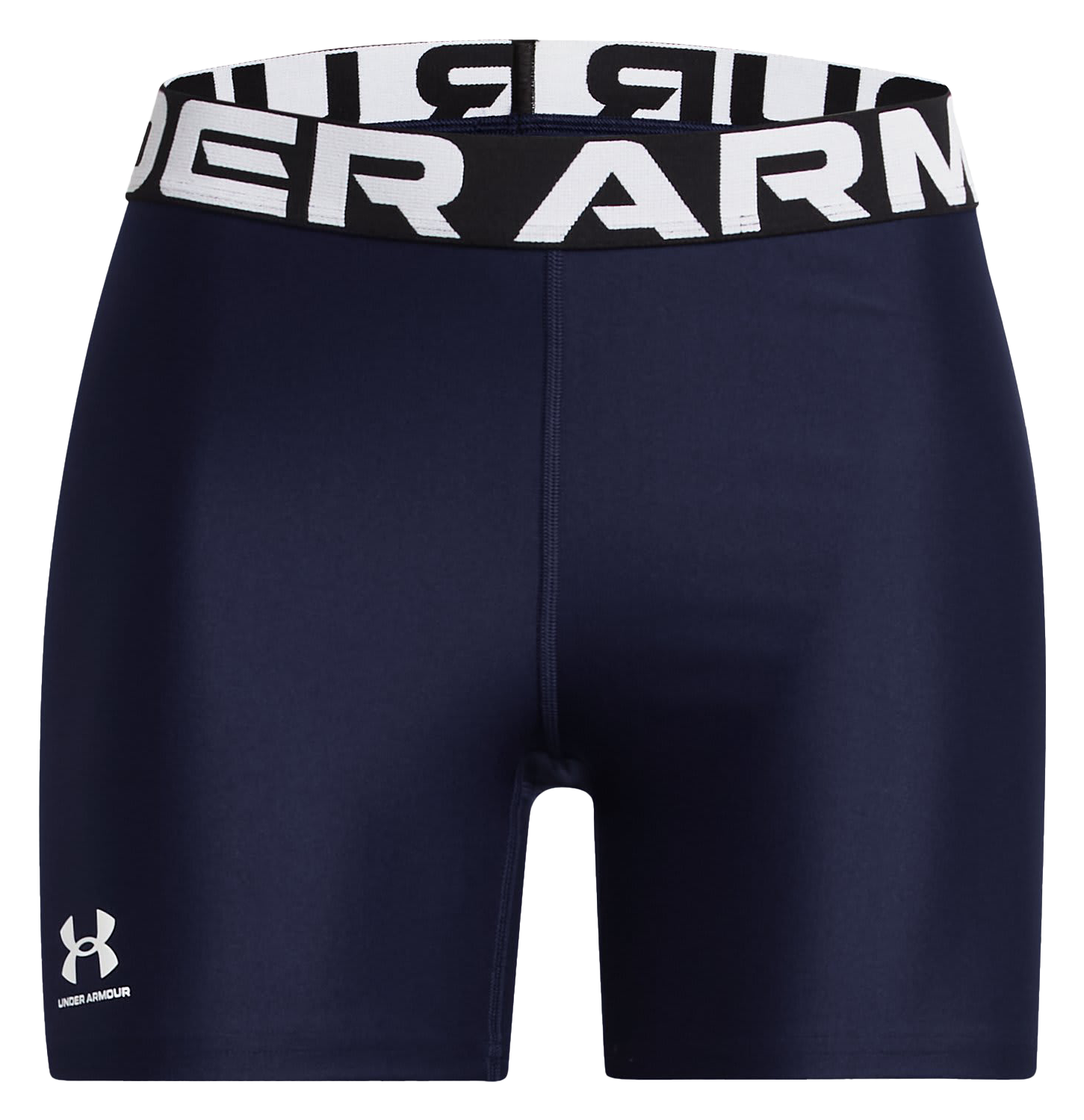 Image of Under Armour HeatGear Middy Shorts for Ladies - Midnight Navy/White