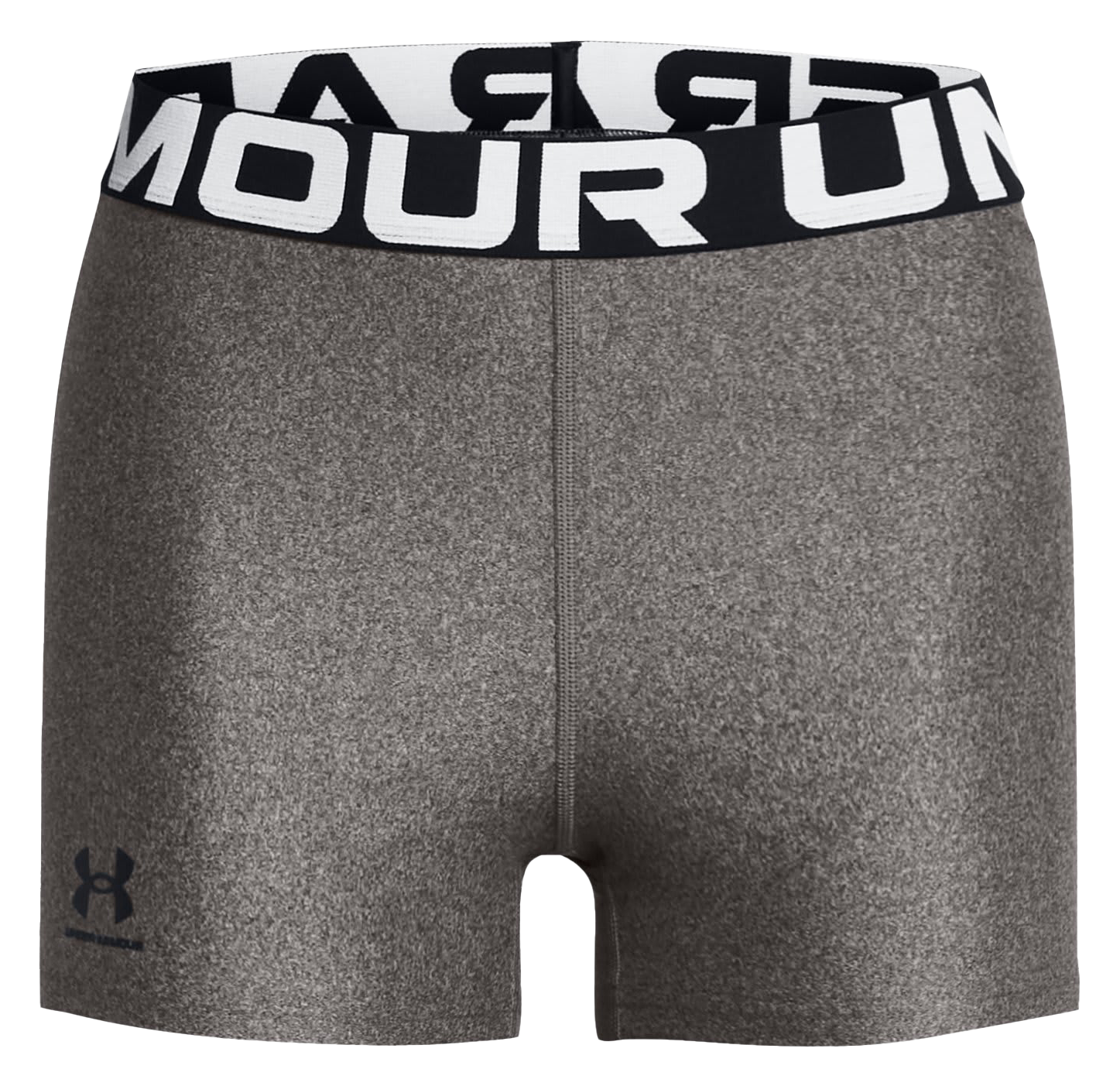 Image of Under Armour HeatGear Shorty Shorts for Ladies - Charcoal Light Heather/Black - S