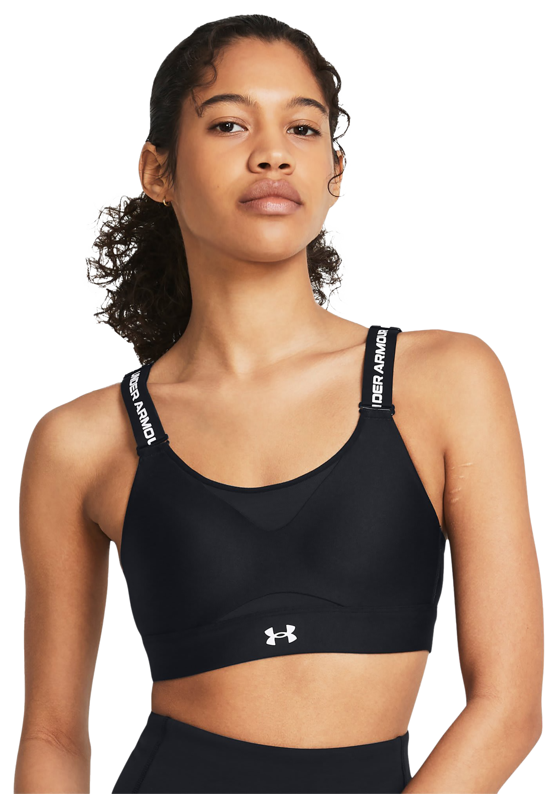 Image of Under Armour Infinity 2.0 High Sports Bra for Ladies - Black/White - XL A