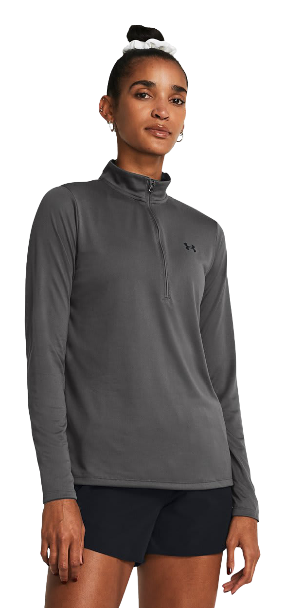 Image of Under Armour Tech Half-Zip Pullover for Ladies - Castlerock/Black - S