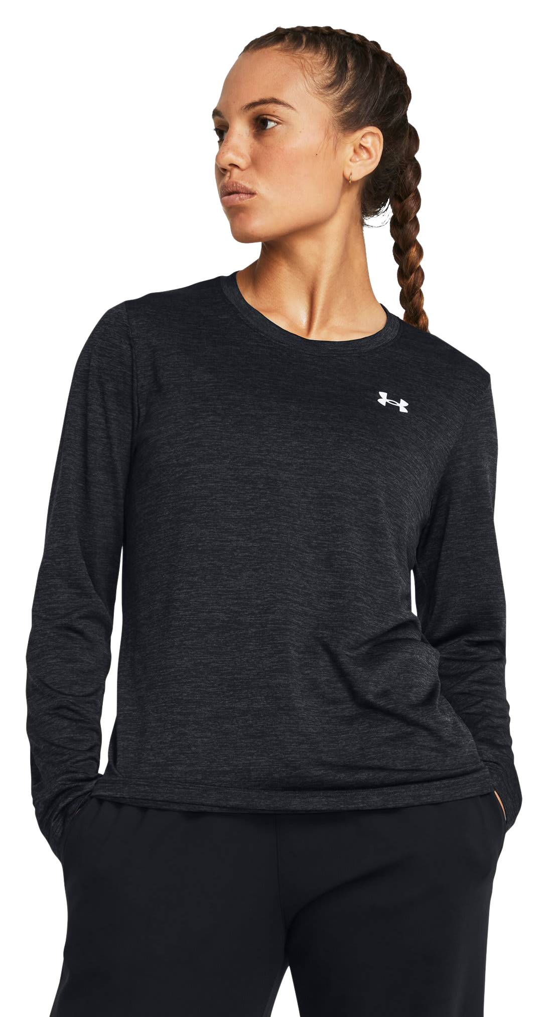 Under Armour UA Tech Twist Long-Sleeve Crew for Ladies - Black/White