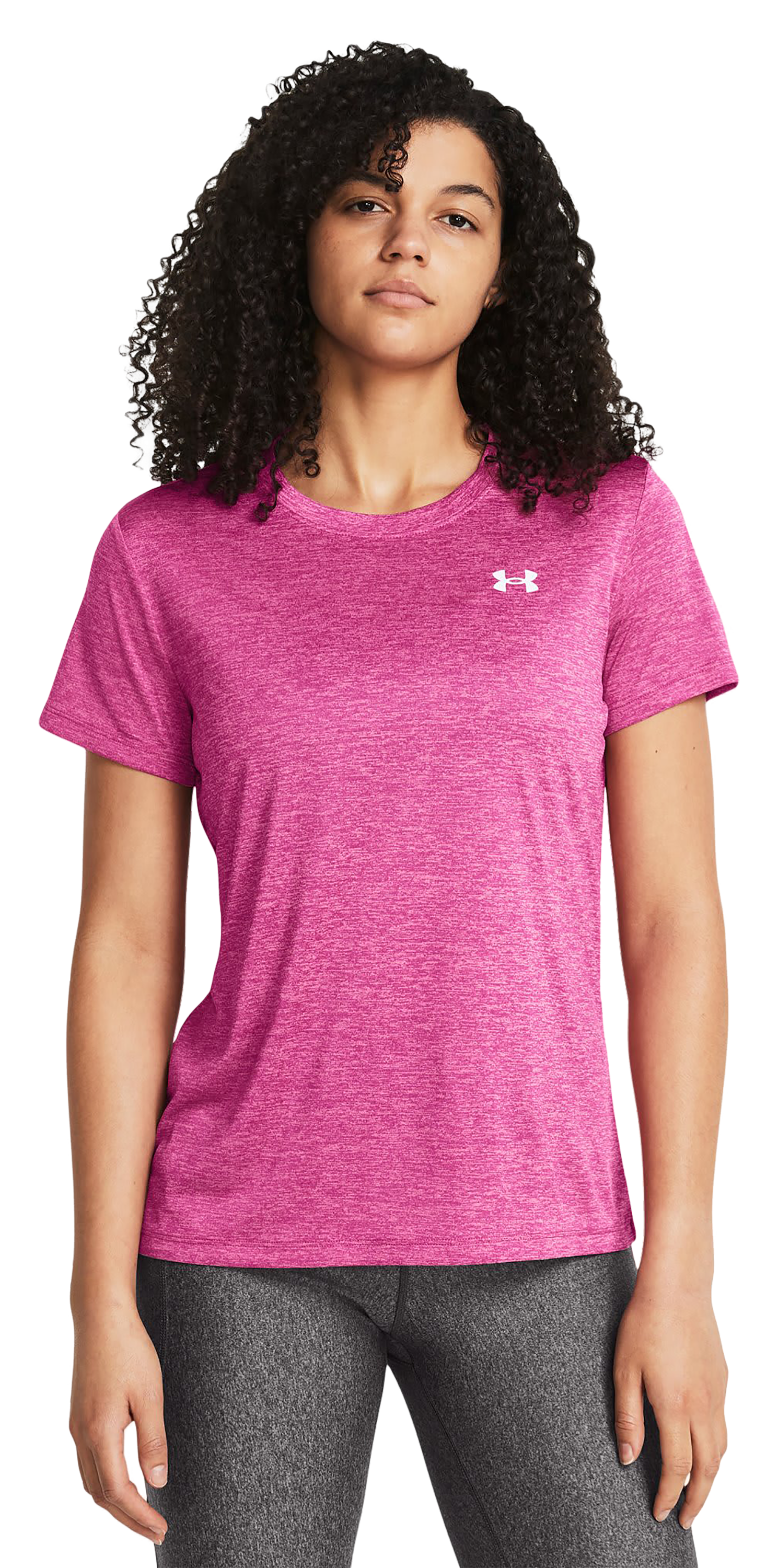Image of Under Armour Tech Twist Short-Sleeve T-Shirt - Rebel Pink/White
