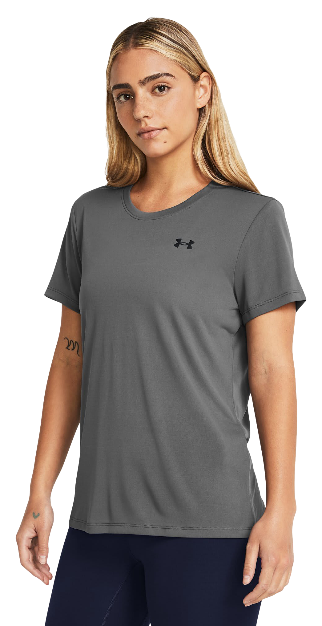 Image of Under Armour UA Tech Short-Sleeve Shirt for Ladies - Castlerock/Black - L