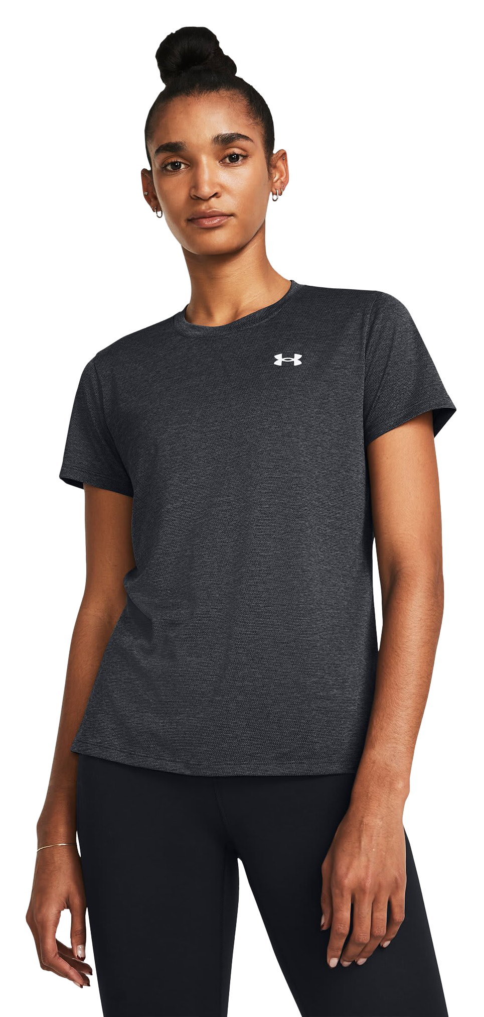 Image of Under Armour Tech Bubble Short-Sleeve T-Shirt for Ladies - Black/White