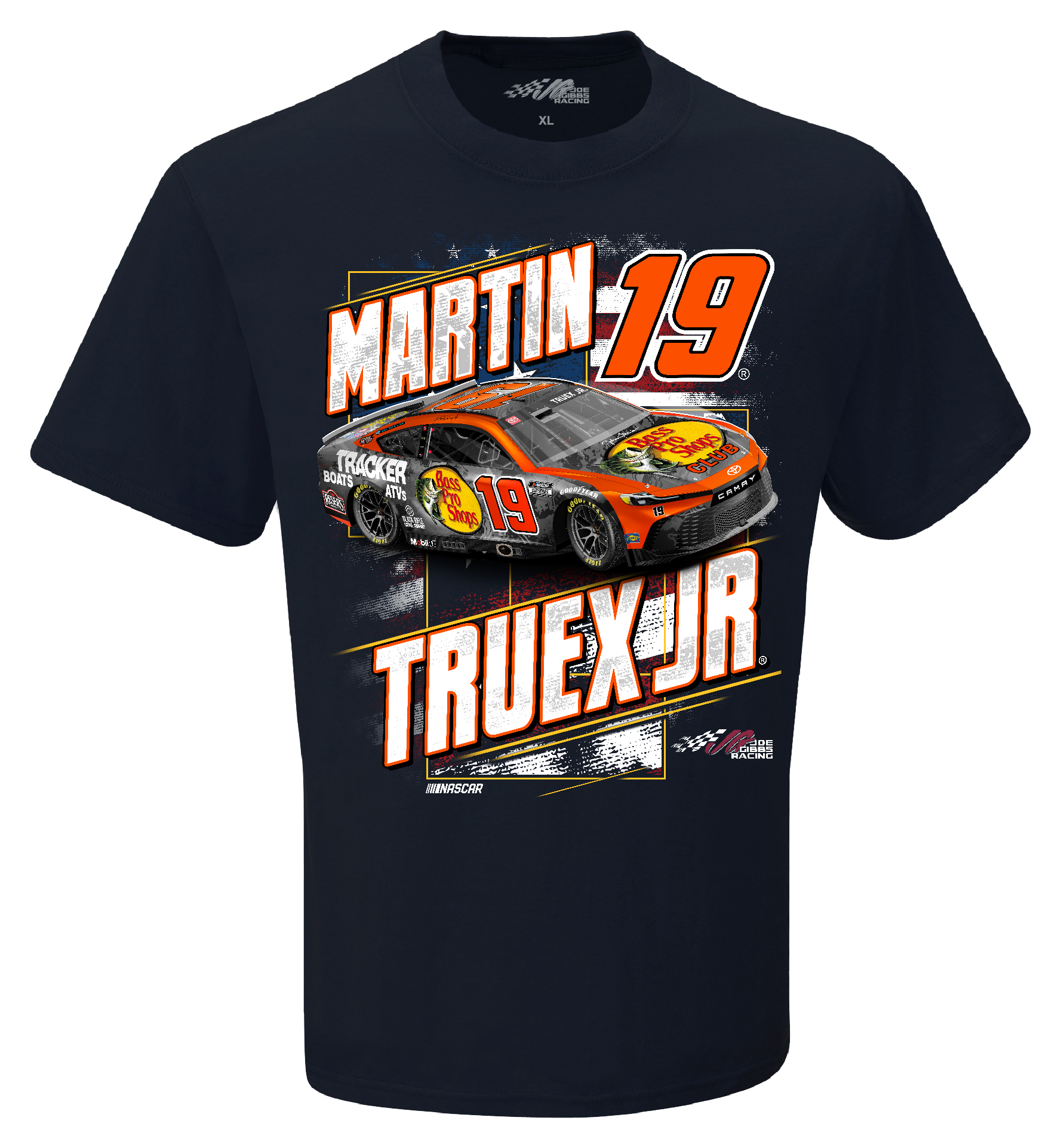 Image of Bass Pro Shops NASCAR Martin Truex Jr. Patriotic Short-Sleeve T-Shirt for Men - Navy