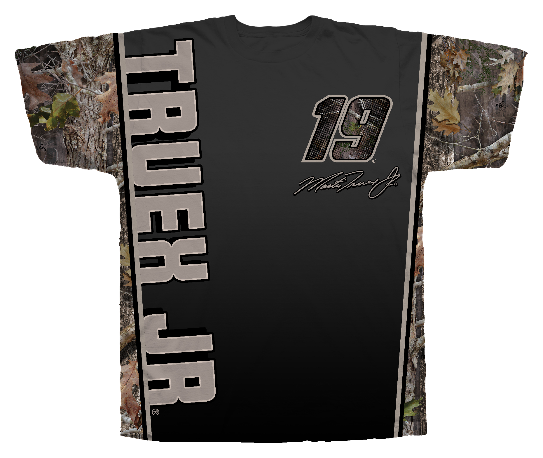 Image of NASCAR Martin Truex Jr. Camo Short-Sleeve T-Shirt for Men - TrueTimber Kanati/Black