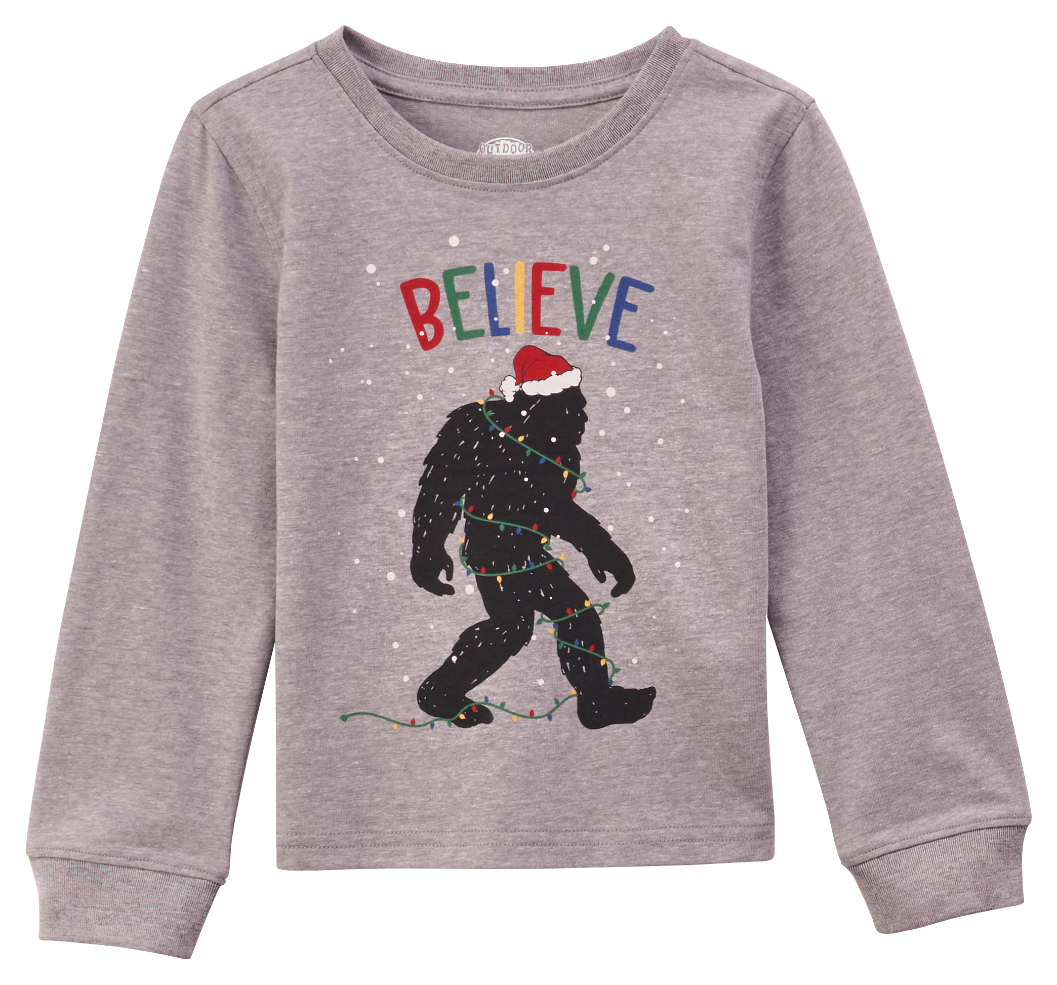 Image of Outdoor Kids Believe Sasquatch Graphic Long-Sleeve T-Shirt for Toddlers - 2T