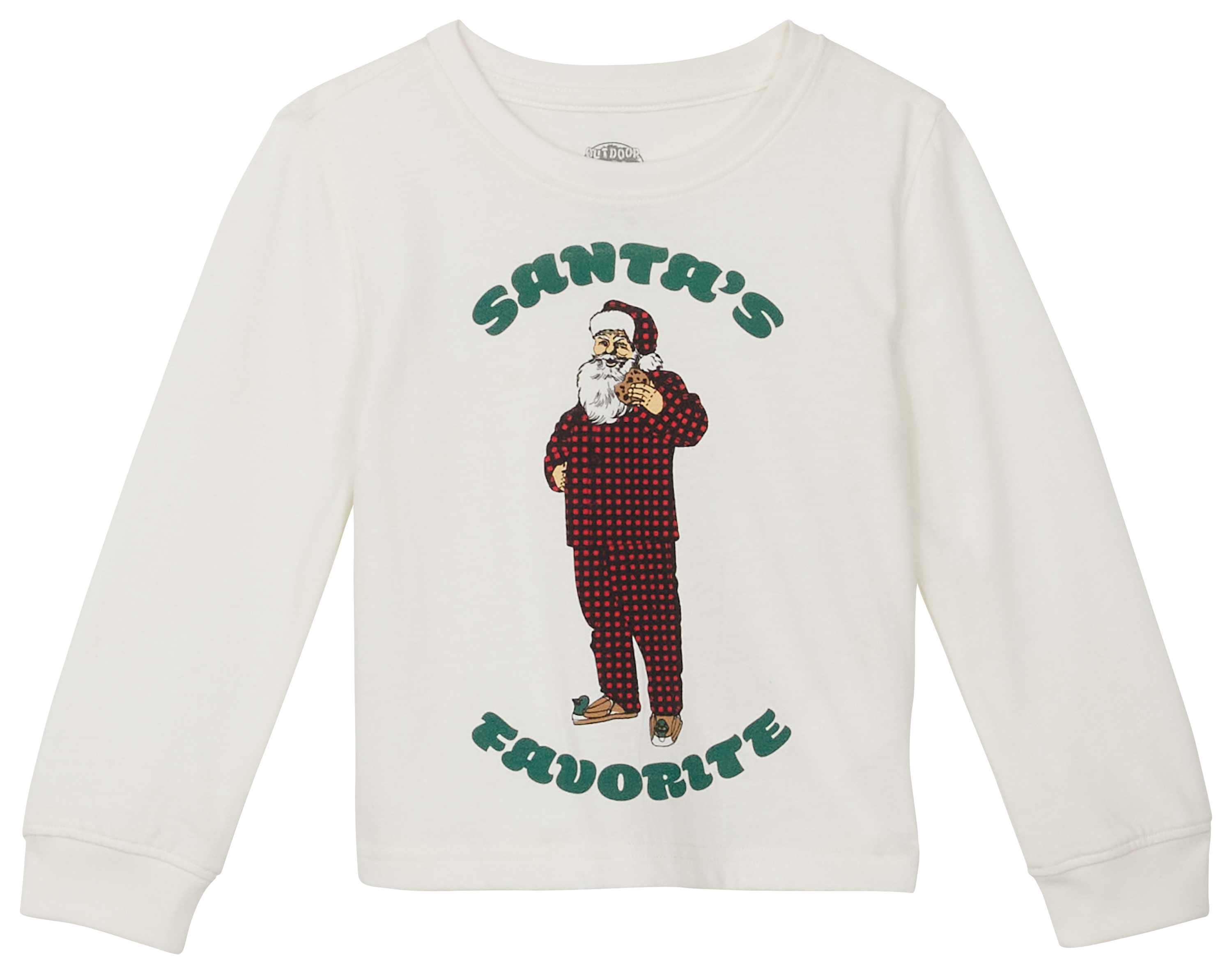 Image of Outdoor Kids Santa's Favorite Long-Sleeve T-Shirt for Toddlers - 2T