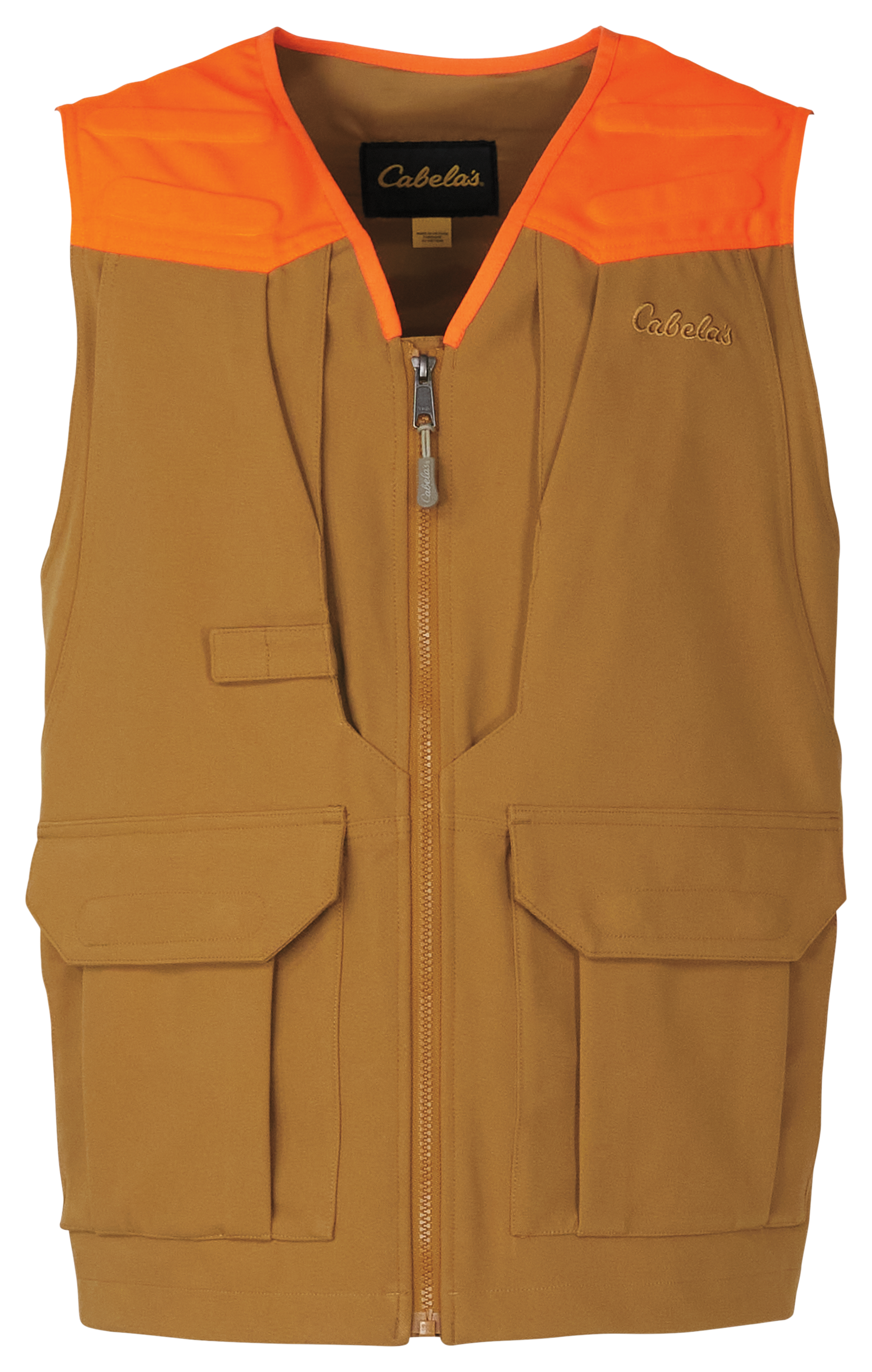 Image of Cabela's Traditions Upland Vest for Men - Desert/Blaze