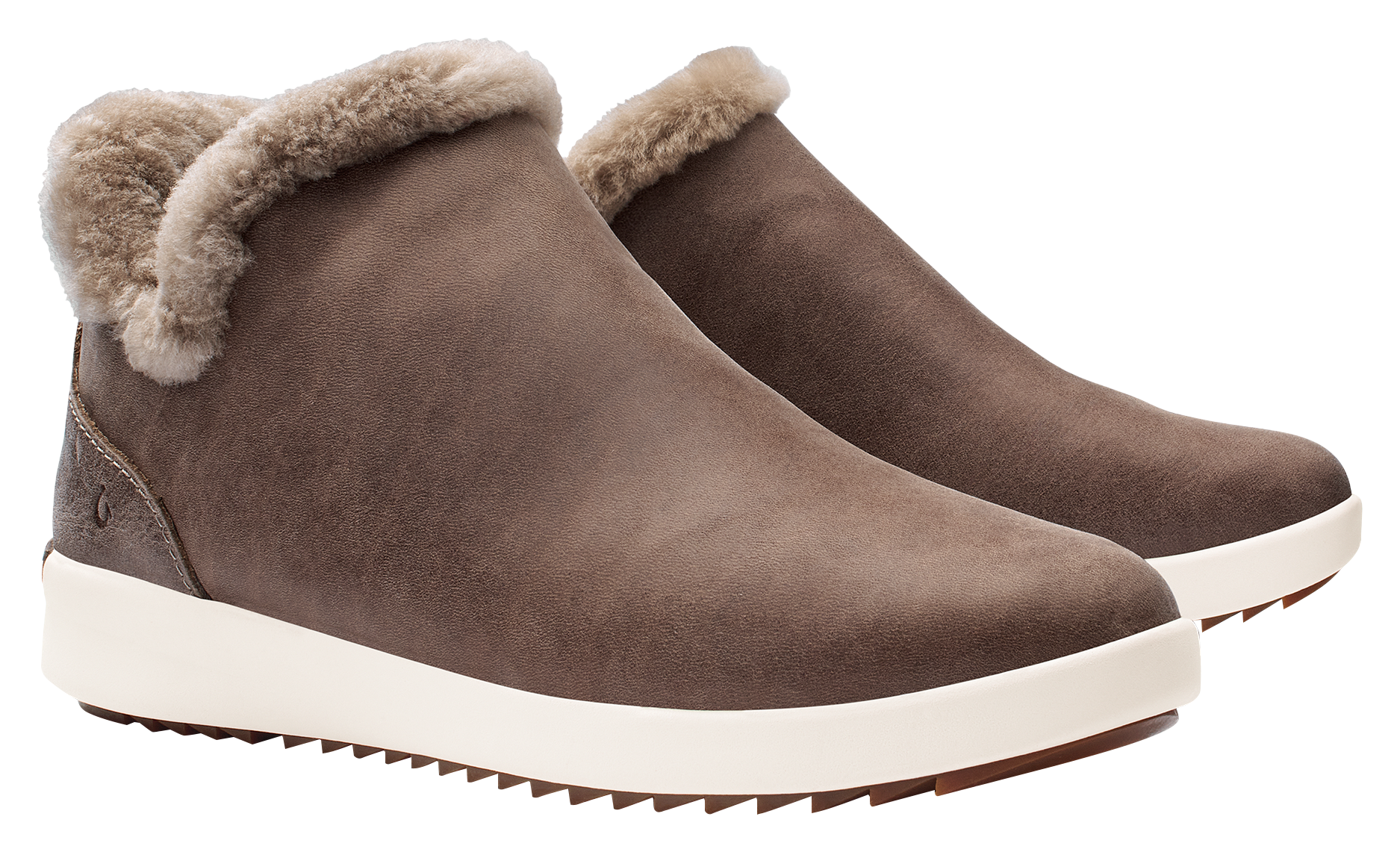 OluKai Malua Hulu Boots for Ladies - Warm Taupe/Off White - 7.5