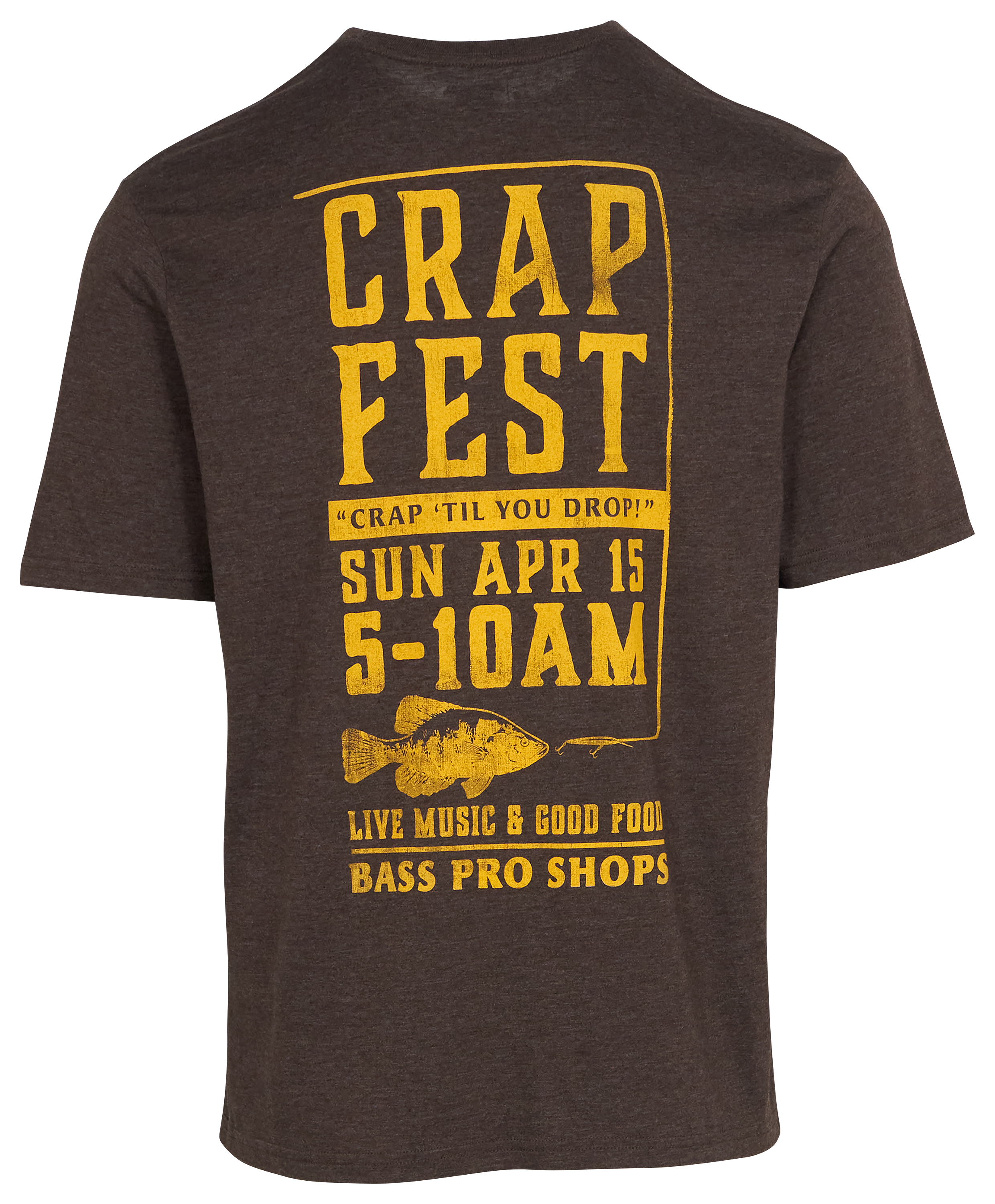Image of Bass Pro Shops Crap Fest Short-Sleeve T-Shirt for Men - Brown Heather