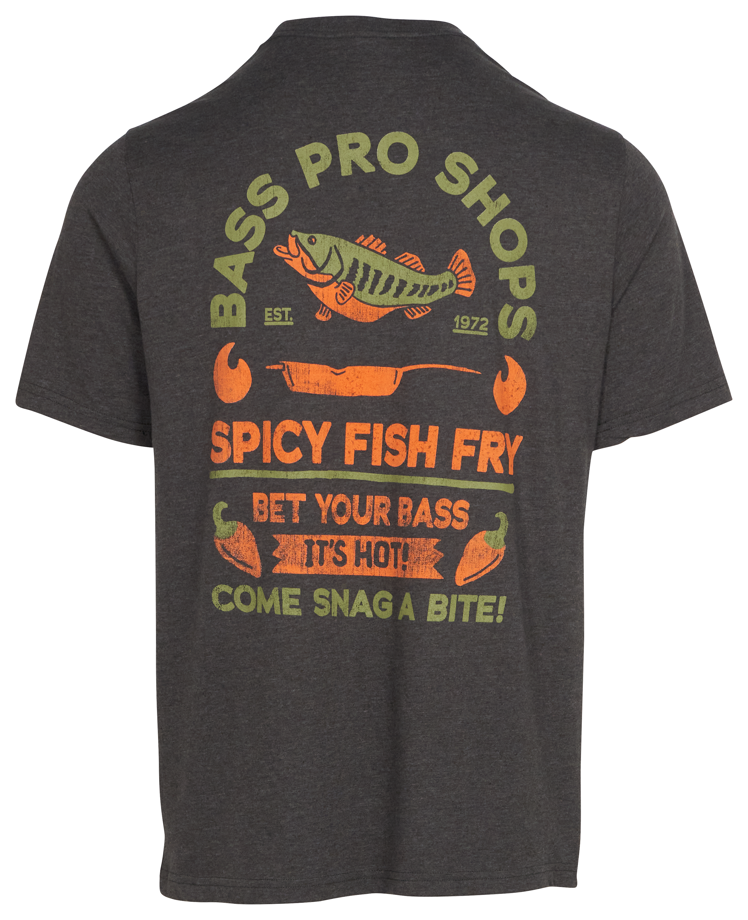 Image of Bass Pro Shops Fish Fry Short-Sleeve T-Shirt for Men - Charcoal Heather