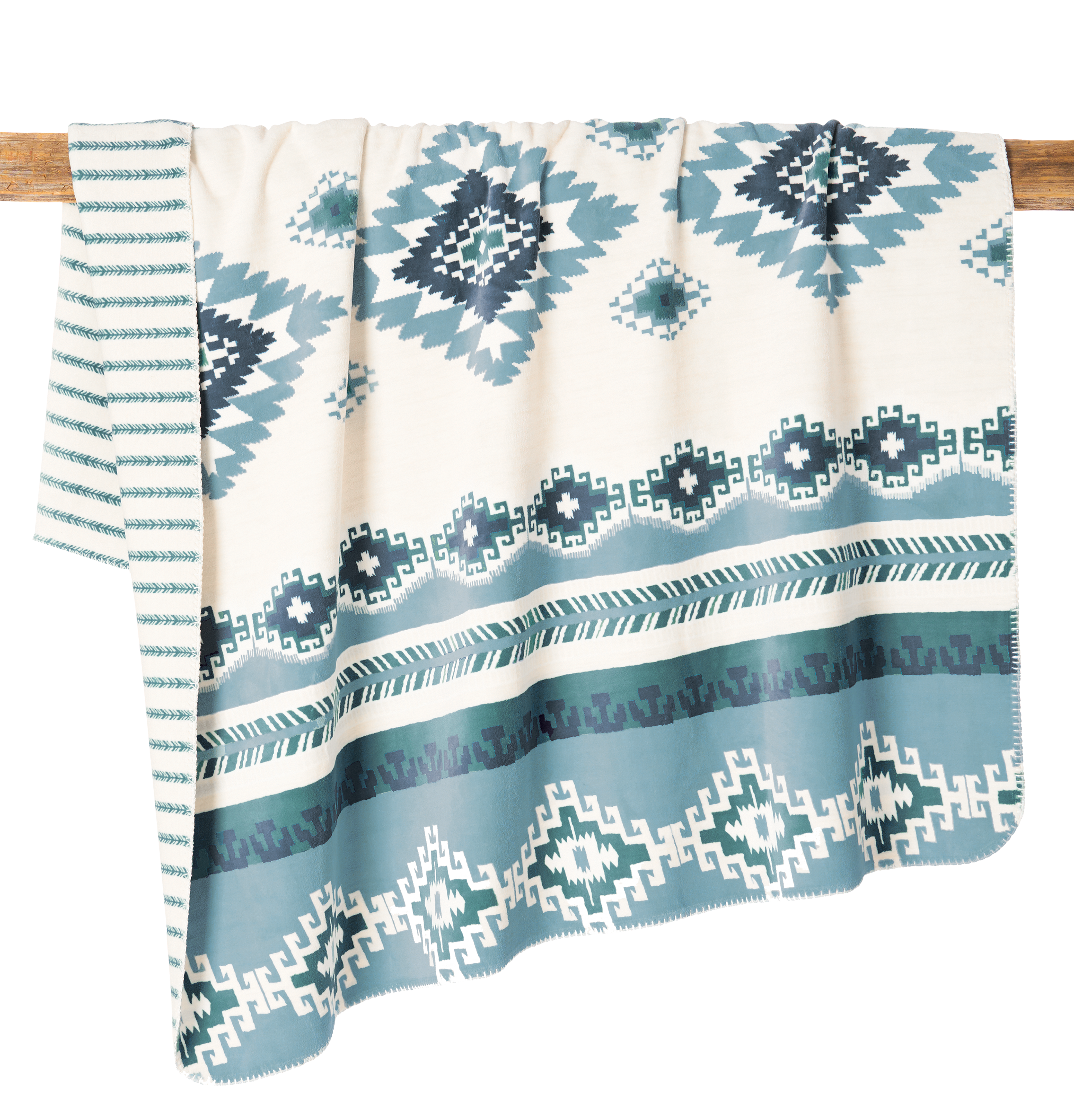 Image of White River Home Moonstone Mesa Stripe Throw - Teal