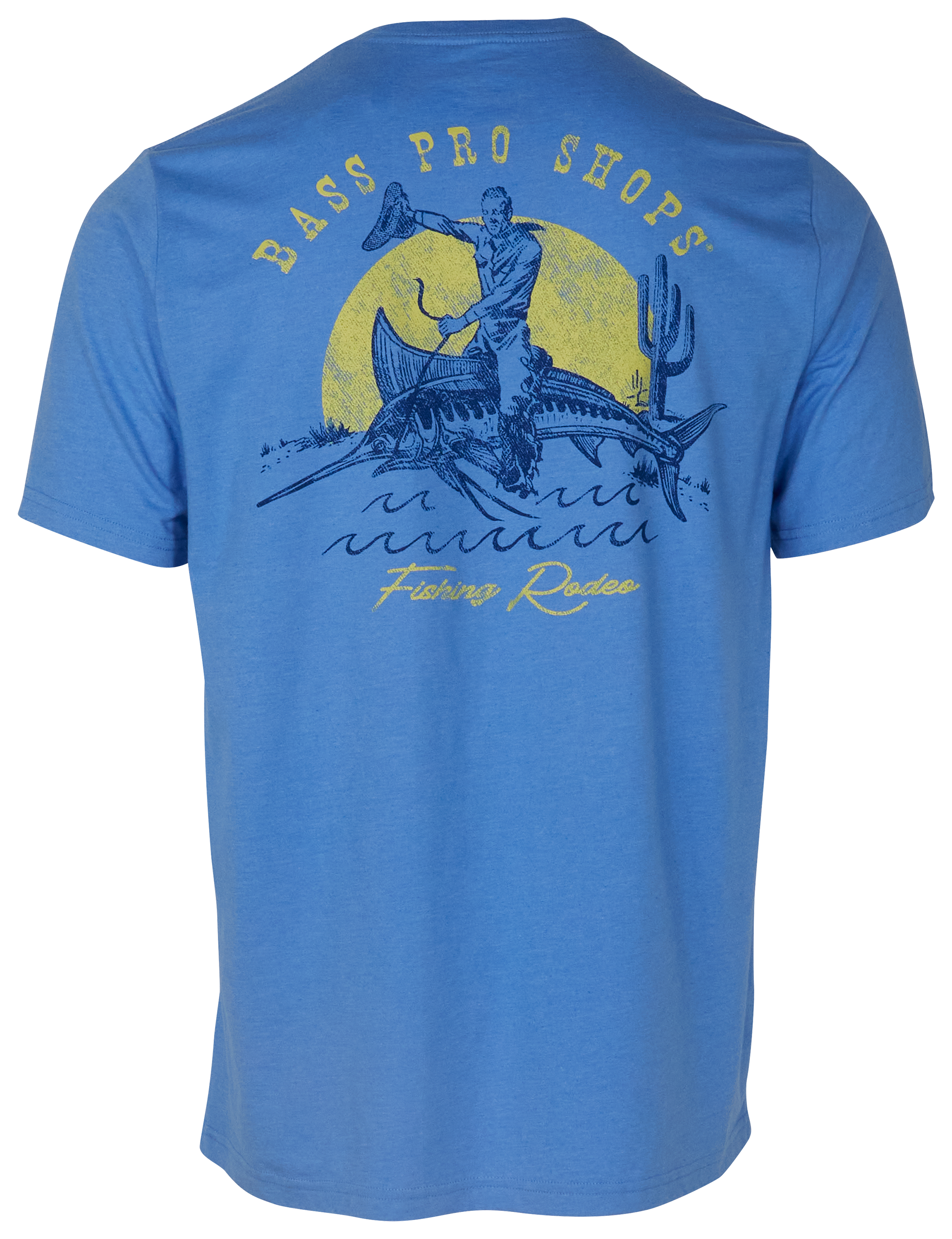 Image of Bass Pro Shops Fishing Rodeo Marlin Short-Sleeve Pocket T-Shirt for Men - Marina - S