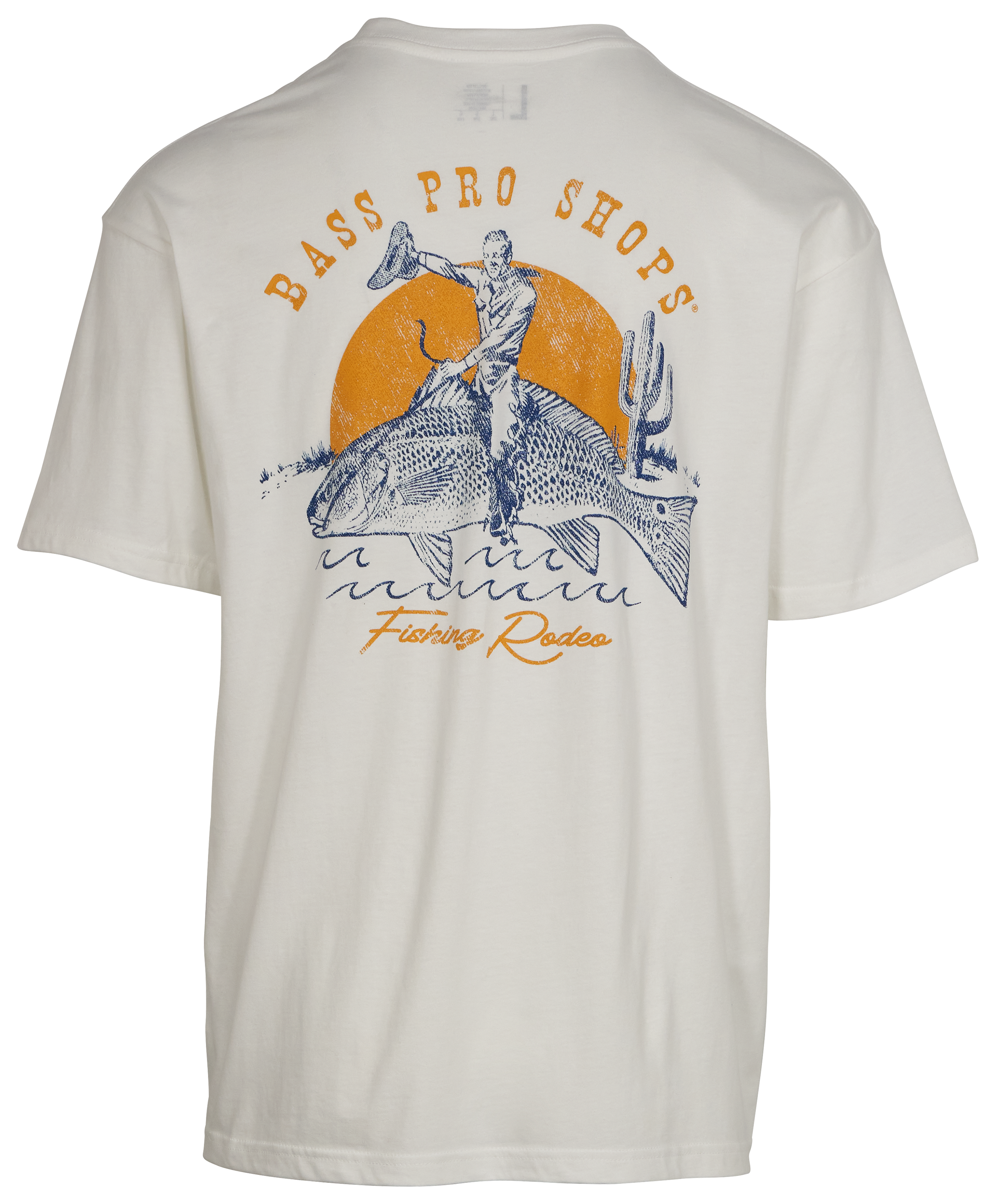 Image of Bass Pro Shops Fishing Rodeo Redfish Short-Sleeve Pocket T-Shirt for Men - White - S