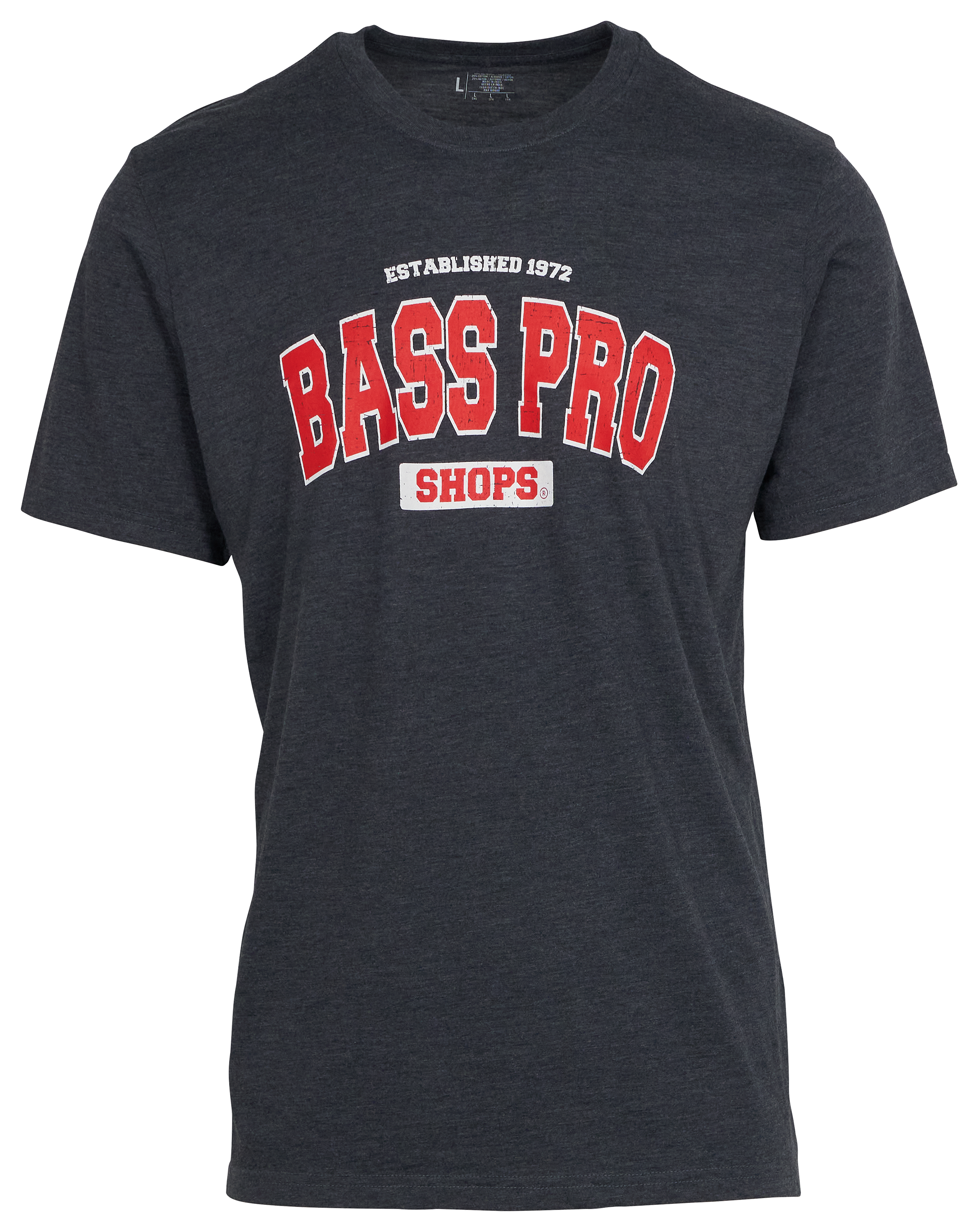 Image of Bass Pro Shops Varsity Short-Sleeve T-Shirt for Men - Navy/Bright Red/White