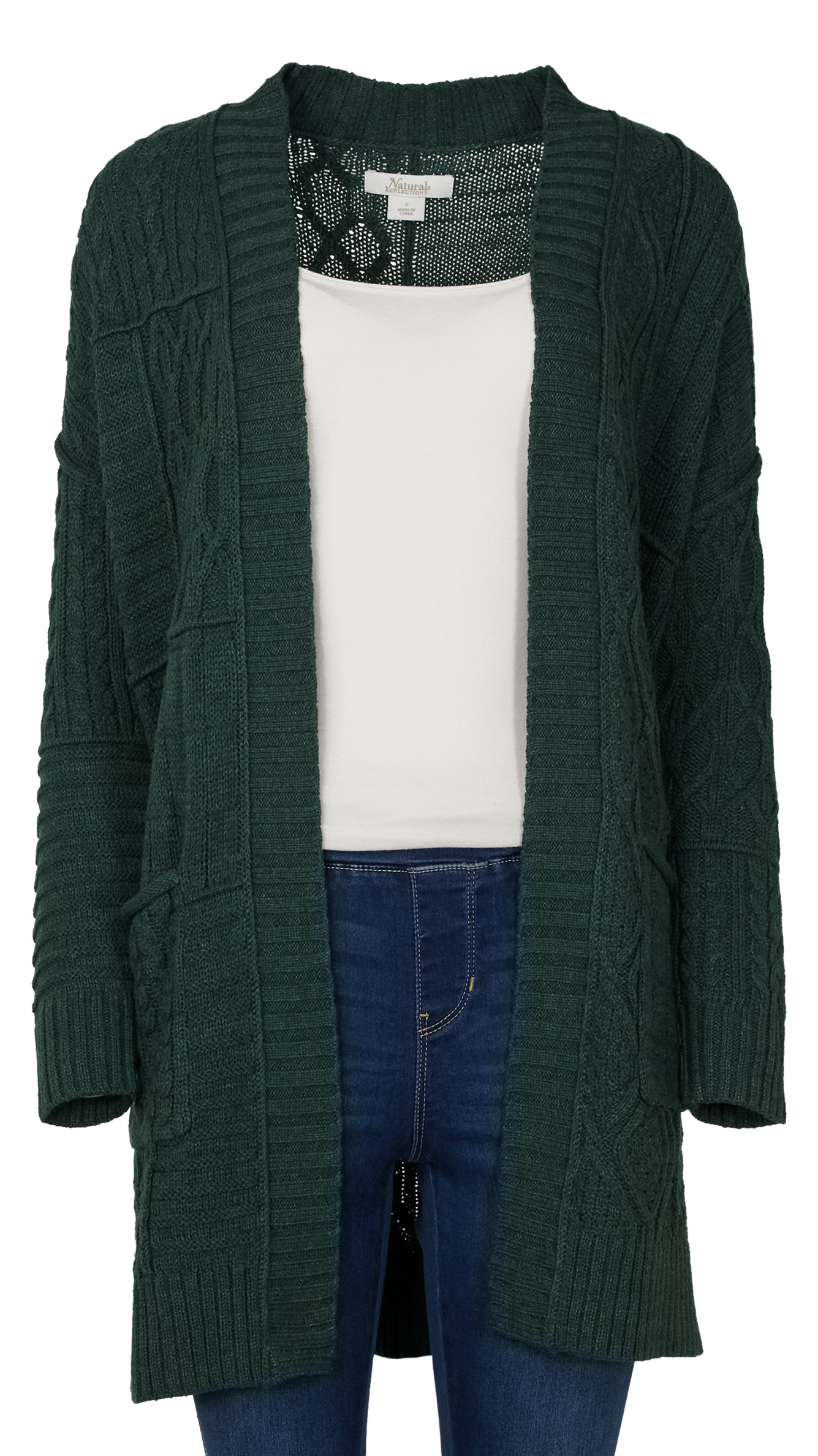 Image of Natural Reflections Lakeshore Cardigan - Sycamore - S
