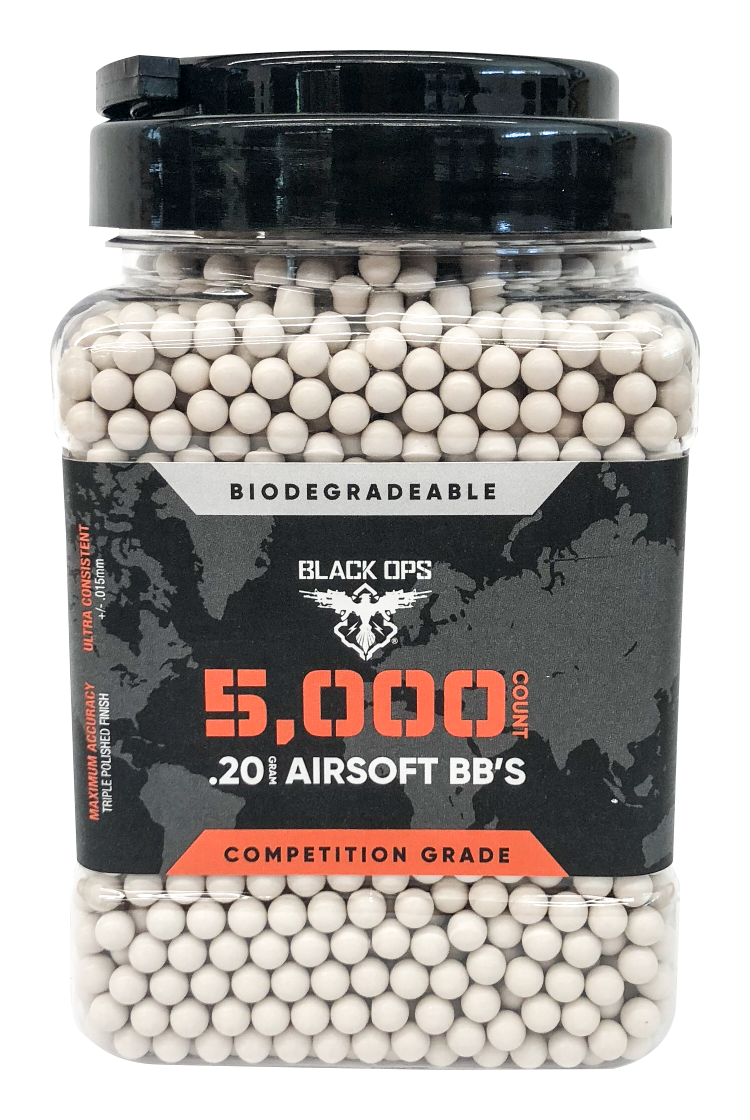 Barra Airguns Black Ops Biodegradable Airsoft BBs - 5,000 - Black Ops