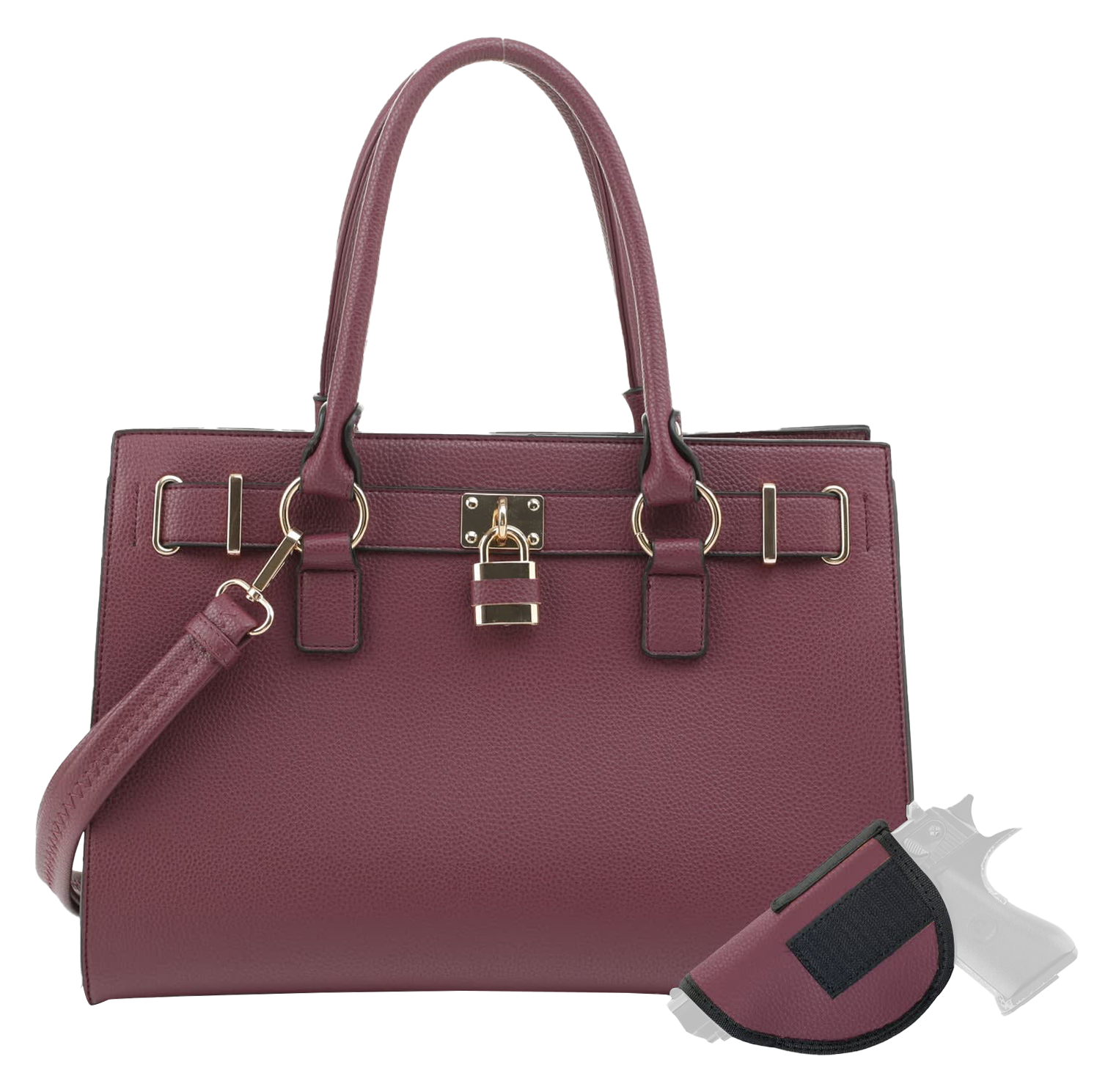 Image of Jessie & James Handbags Dina Concealed Carry Satchel Handbag - Wine