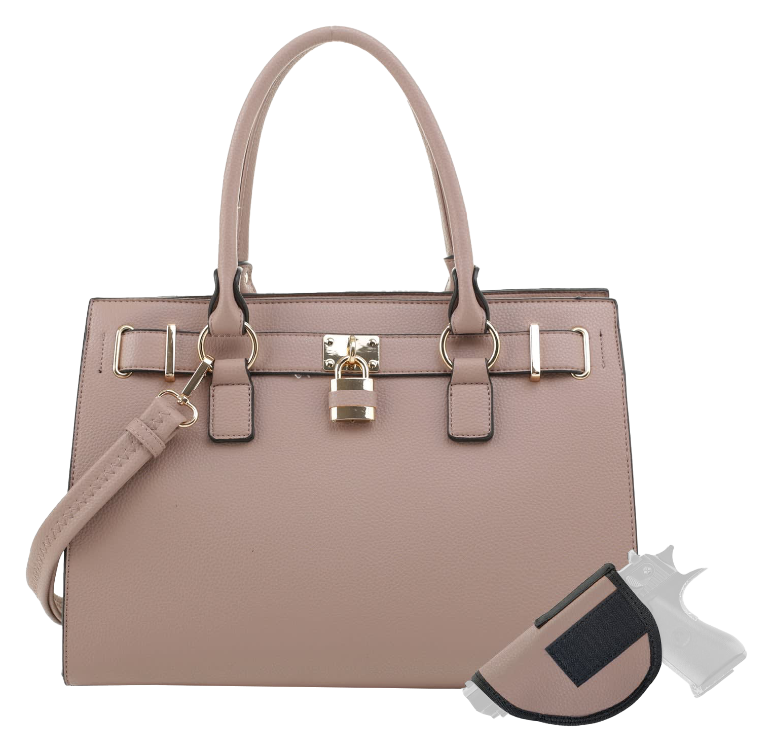 Jessie &James Handbags Dina Concealed Carry Satchel Handbag - Mauve - Jessie & James Handbags