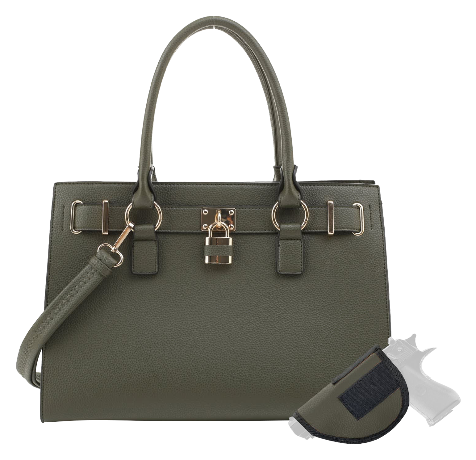 Jessie &James Handbags Dina Concealed Carry Satchel Handbag - Dark Green - Jessie & James Handbags