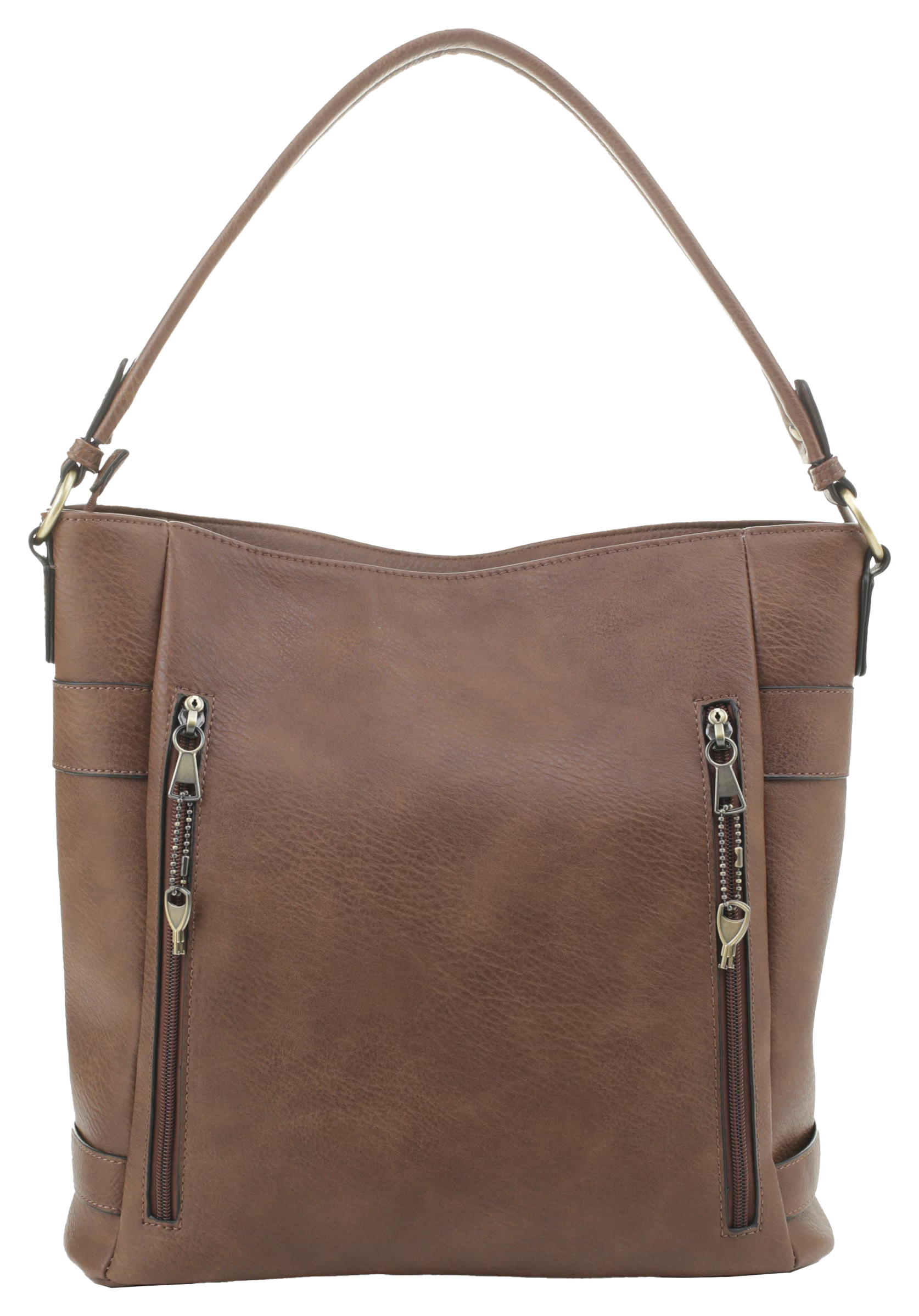 Image of Jessie & James Handbags Selina Concealed-Carry Lock-and-Key Hobo Bag - Brown