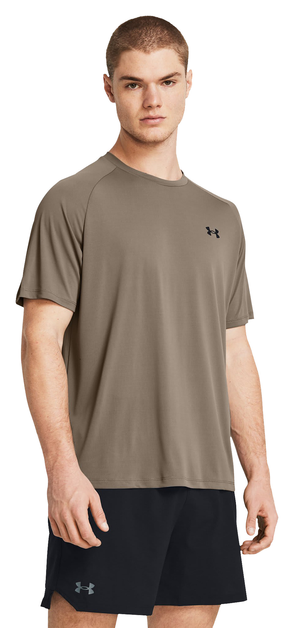 Image of Under Armour UA Tech 2.0 Short-Sleeve T-Shirt for Men - Taupe Dusk/Black - S