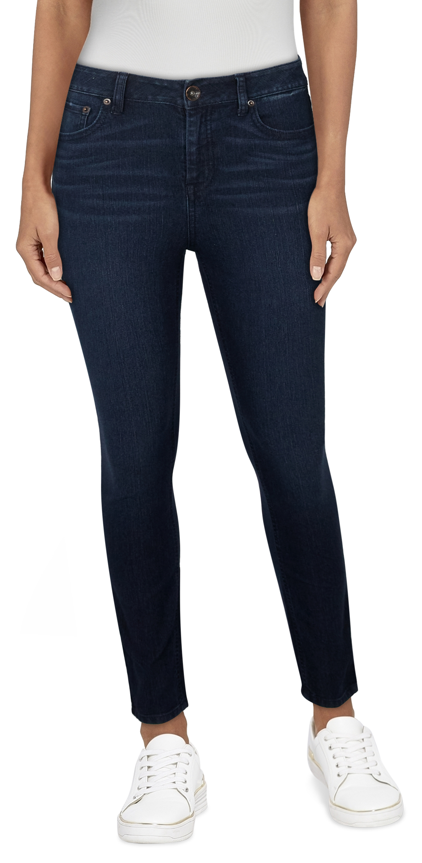 Natural Reflections High-Rise Slim-Leg Jeans for Ladies - Dark Wash - 18W - Regular