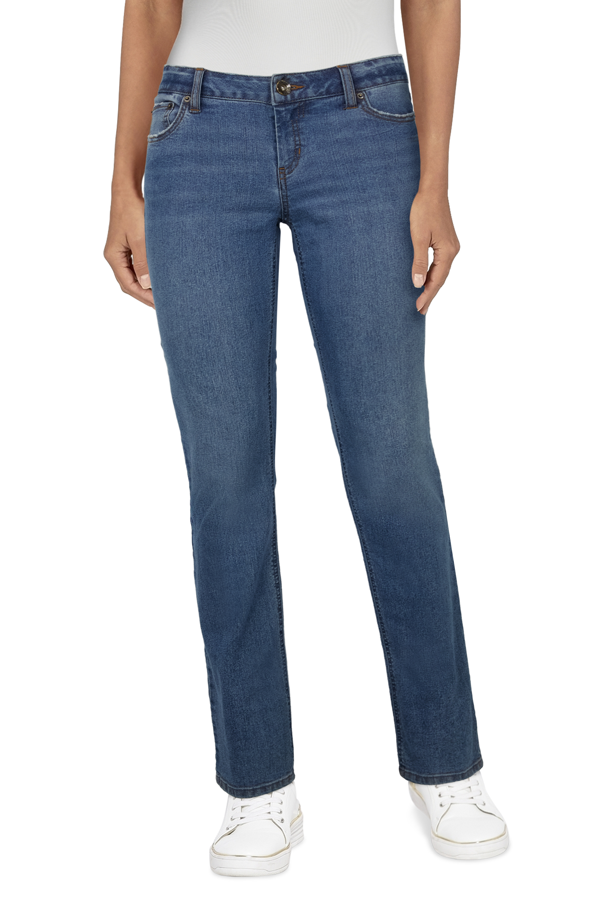 Natural Reflections Straight-Leg Jeans for Ladies - Wash - 8 - Tall